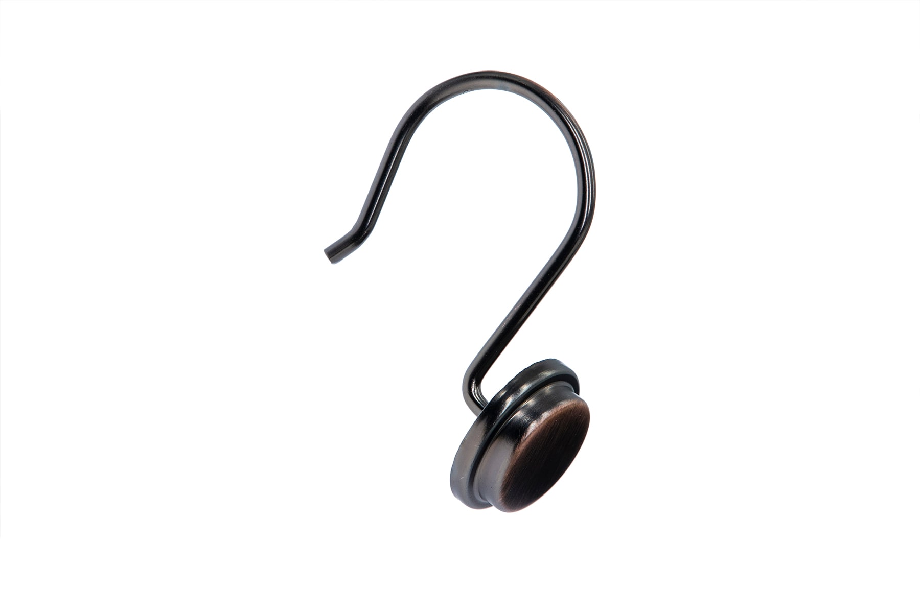 Utopia Alley  Rust-Resistant Metal Shower Curtain Hooks Decorative Round Base Design -  Set of 12 Oil Rubbed Bronze
