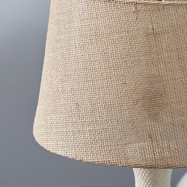 Burlap Plastic Drum Lamp Shade, Extra Large Beige Lamp Shade