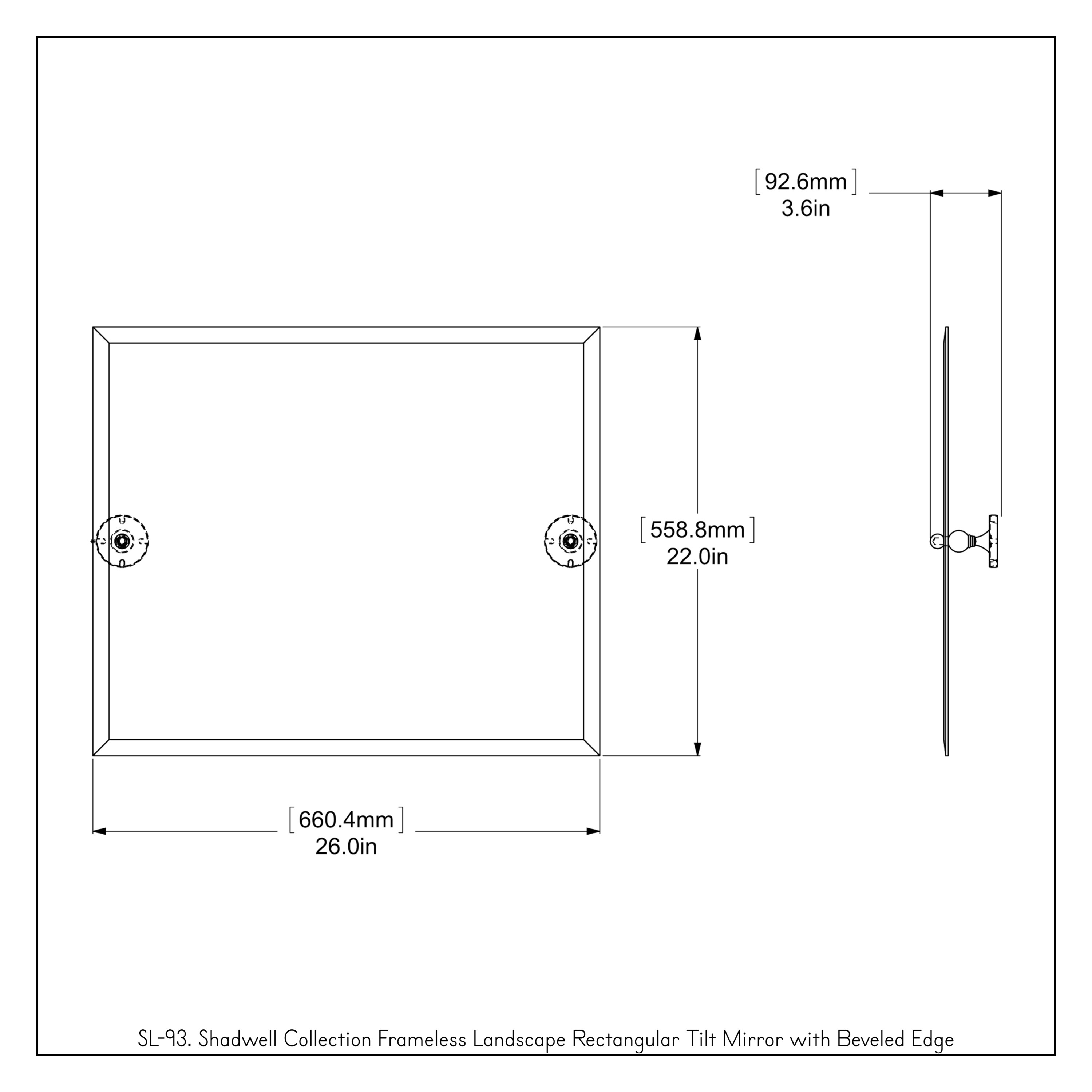 Allied Brass SL-93-BKM Framed-Bath-Mirrors - View #3