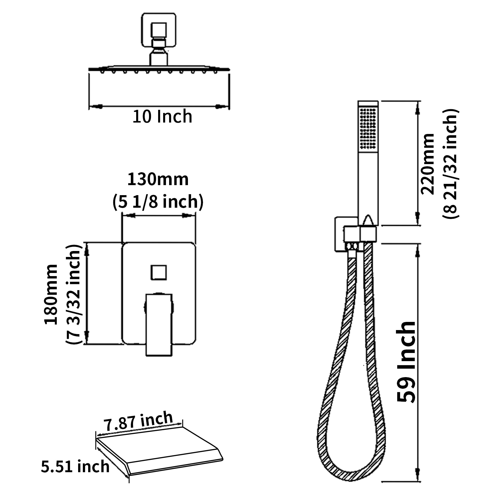 Slickblue D-SY-92941263 Showerhead-Bar-Panels - View #4