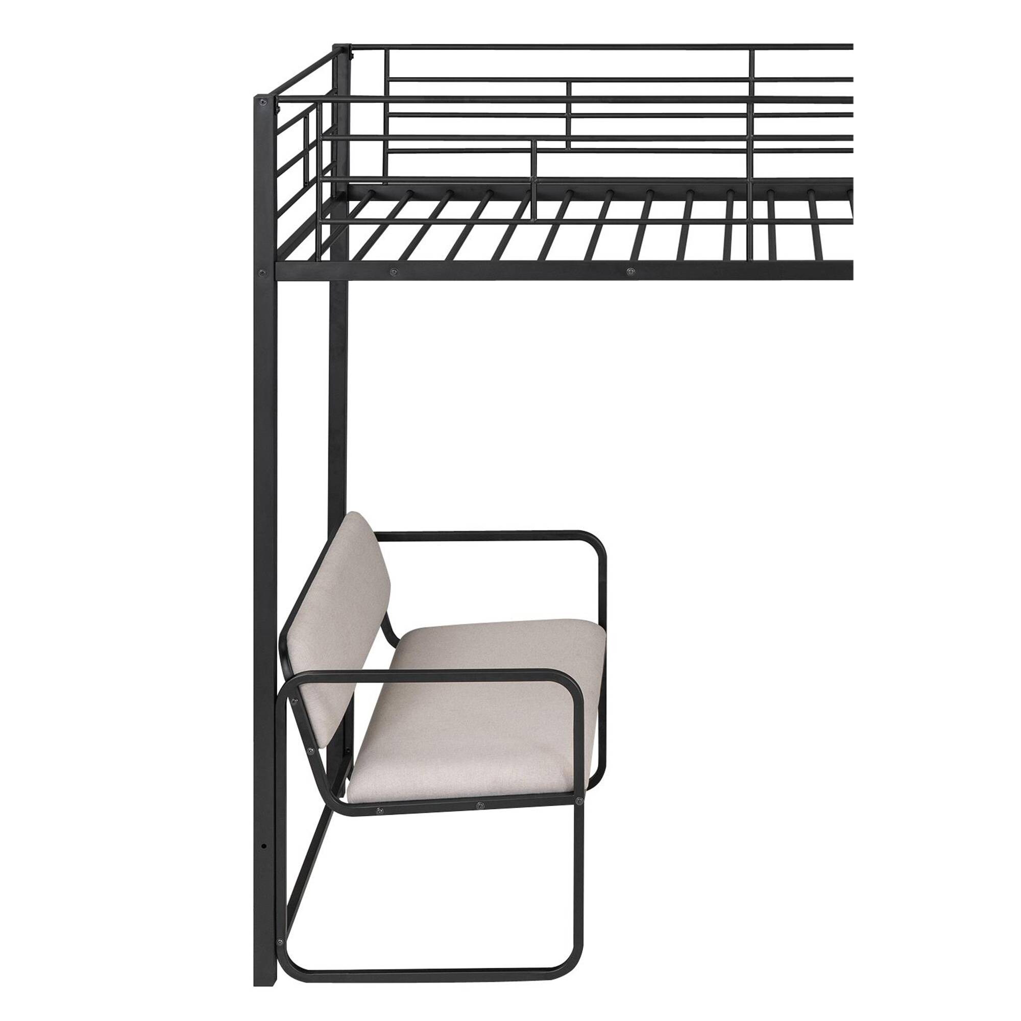 Yiekholo Contemporary Twin Loft Bed with Storage Staircase and