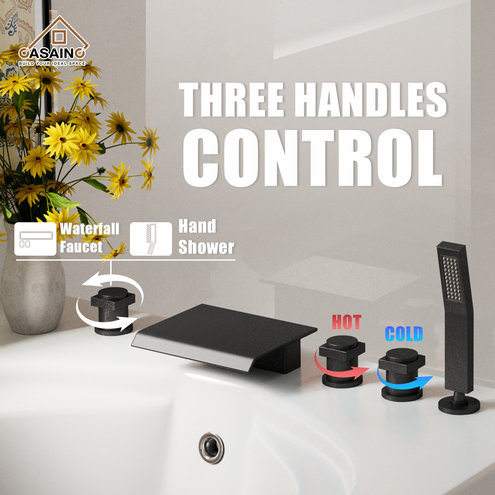 CASAINC KCLT0055-MB Roman-Tub-Faucets - View #8