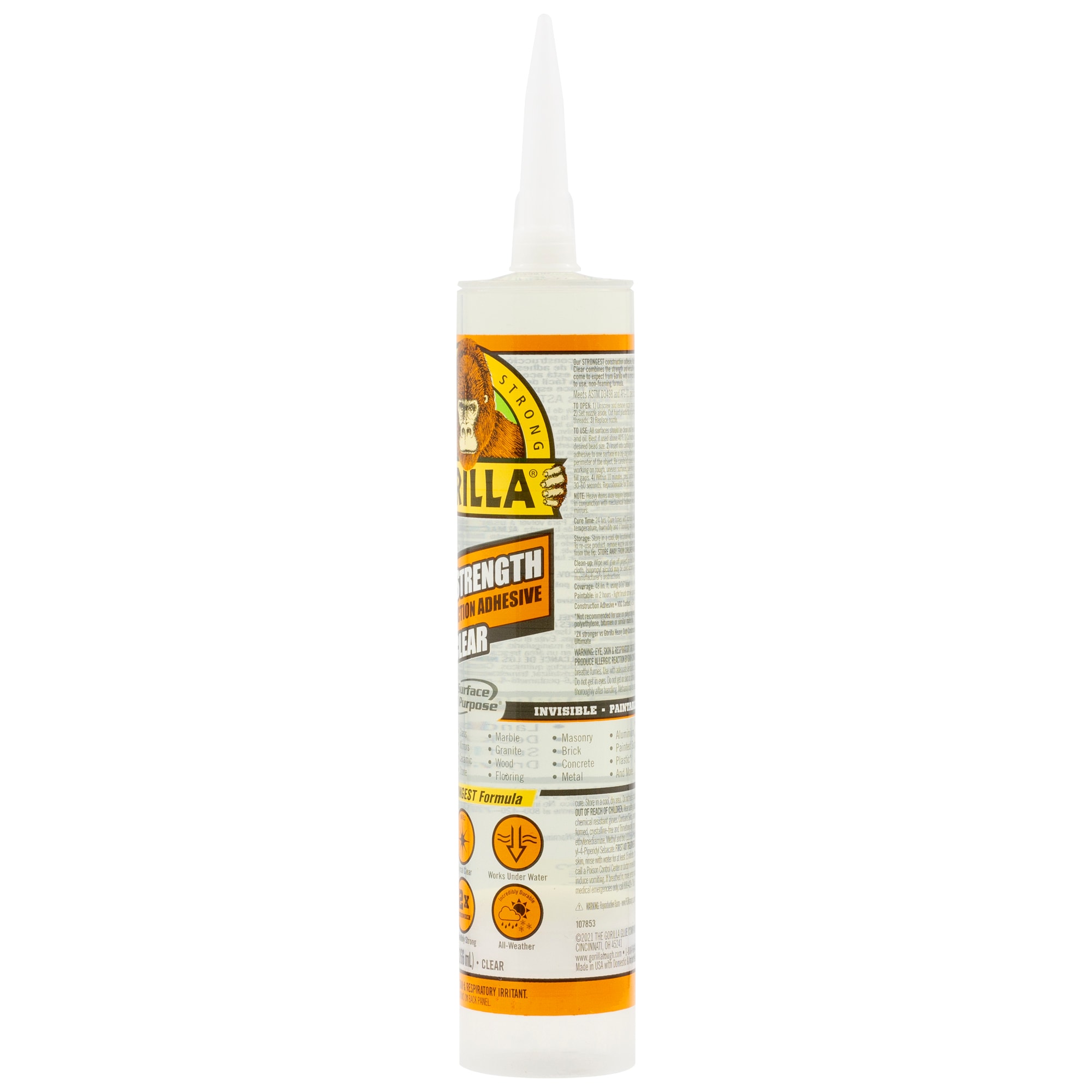 (2 pack) Gorilla Glue HD Contact Adhesive Spray 12.2oz Can Recommended  Surface: Hardware