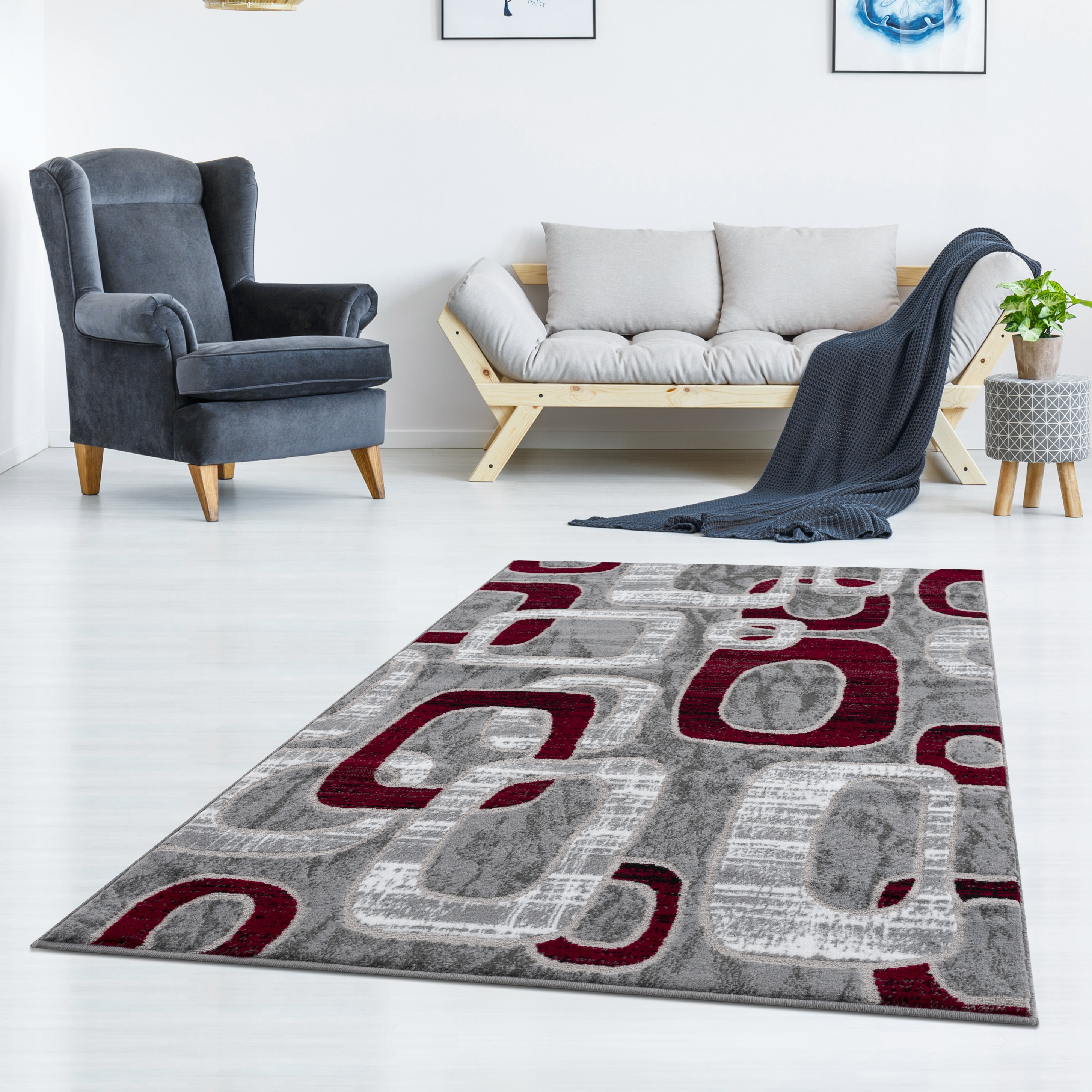 LBaiet SL425R57 RED rugs - View #2