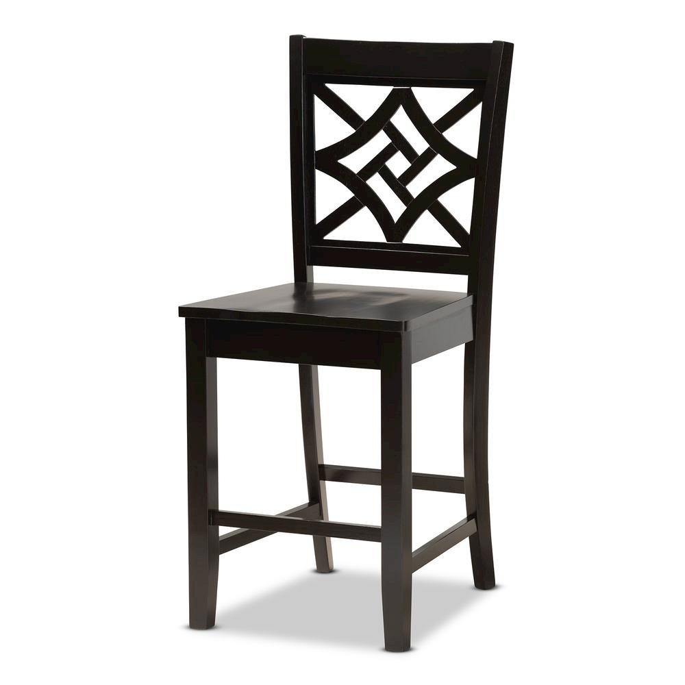 Baxton Studio Transitional Dark Brown Finished Wood 5-Piece Pub Set at ...