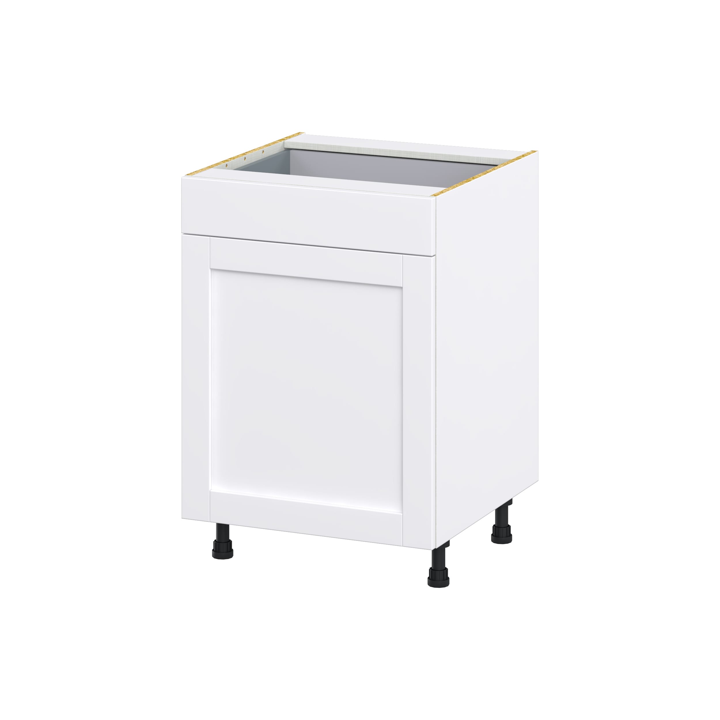 Hugo&Borg Rosemont 24-in W x 34.5-in H x 24-in D Glacier White 2-Drawers Base Fully Assembled Cabinet (Flat Panel Shaker Style)