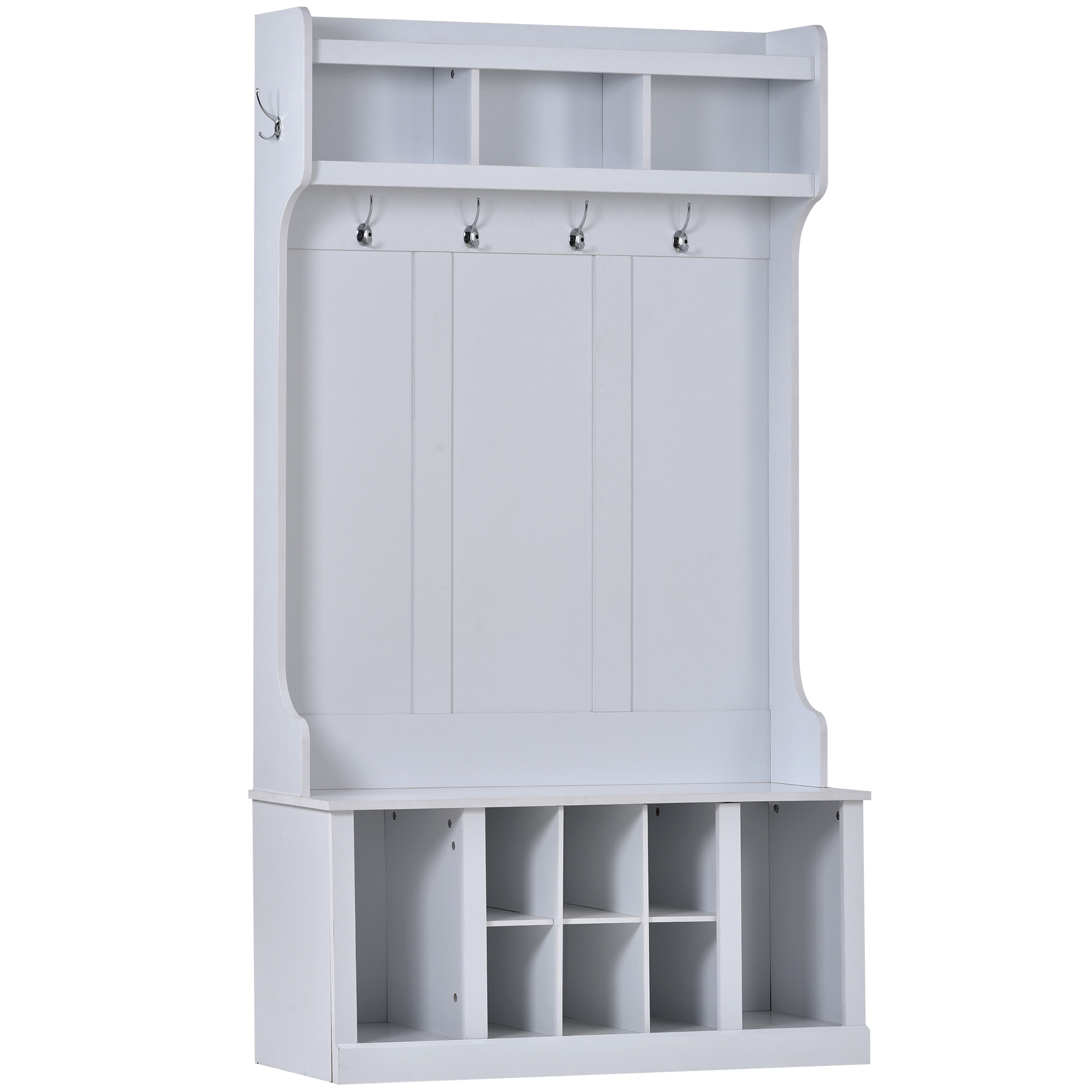 Maocao Hoom JL7821AAK Modern 39.4-in White Composite Hall Tree