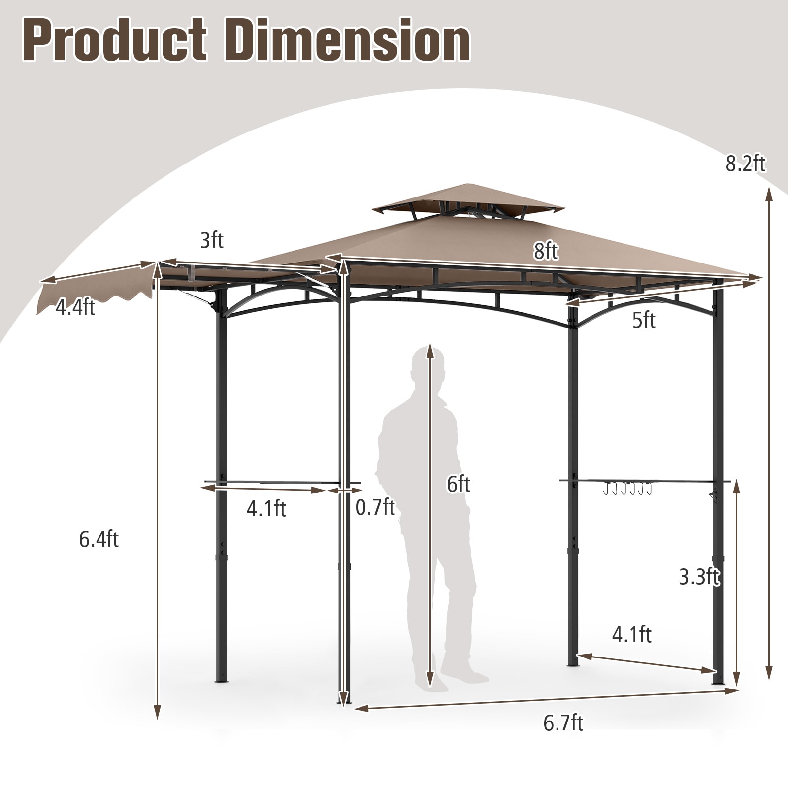 Ayelon CV00606CF Wood-Resin-Gazebos - View #8