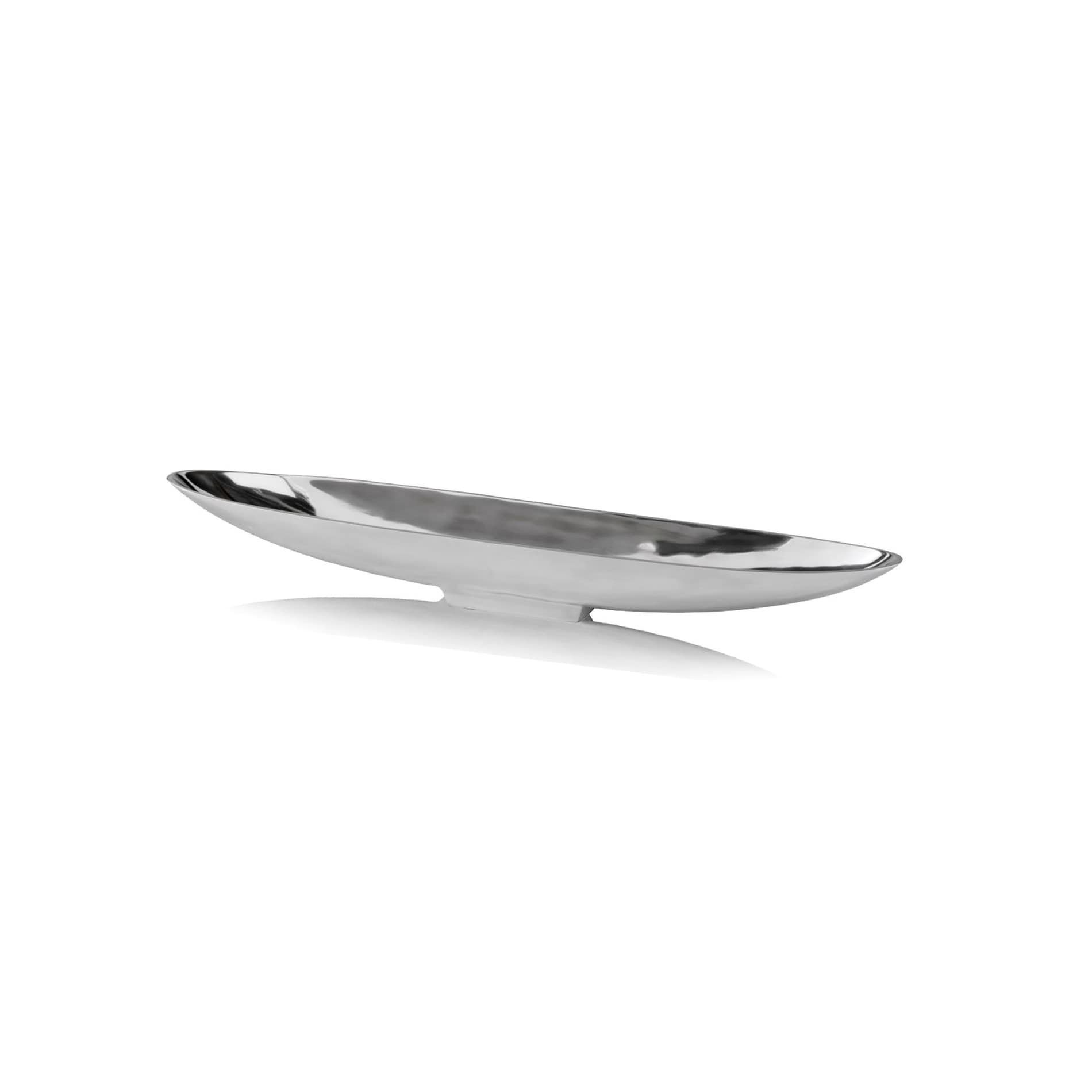 HomeRoots 4000354890 4-in x 5-in Aluminum Oval Serving Tray