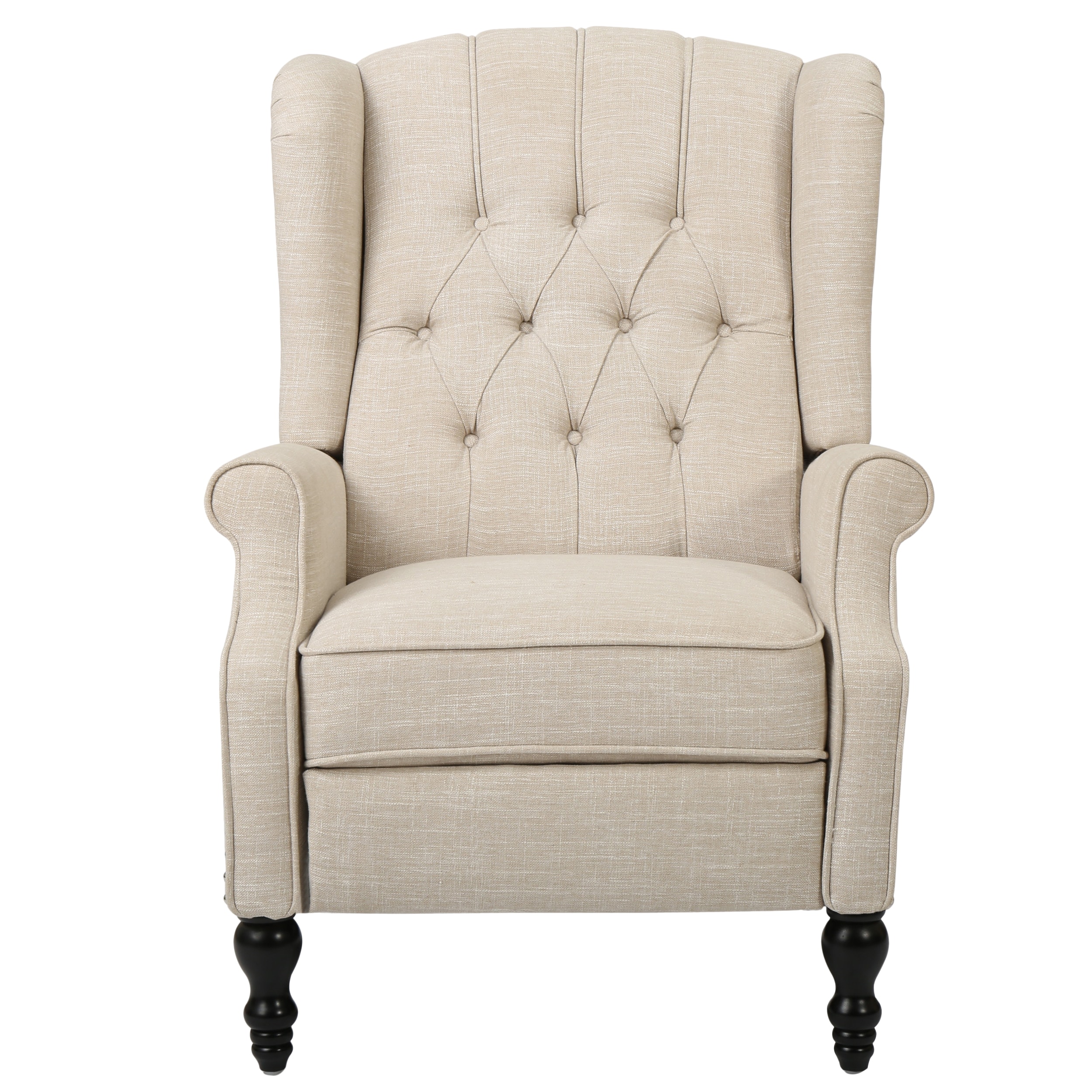 Best Selling Home Decor 296110 Beige Polyester Upholstered Tufted Recliner