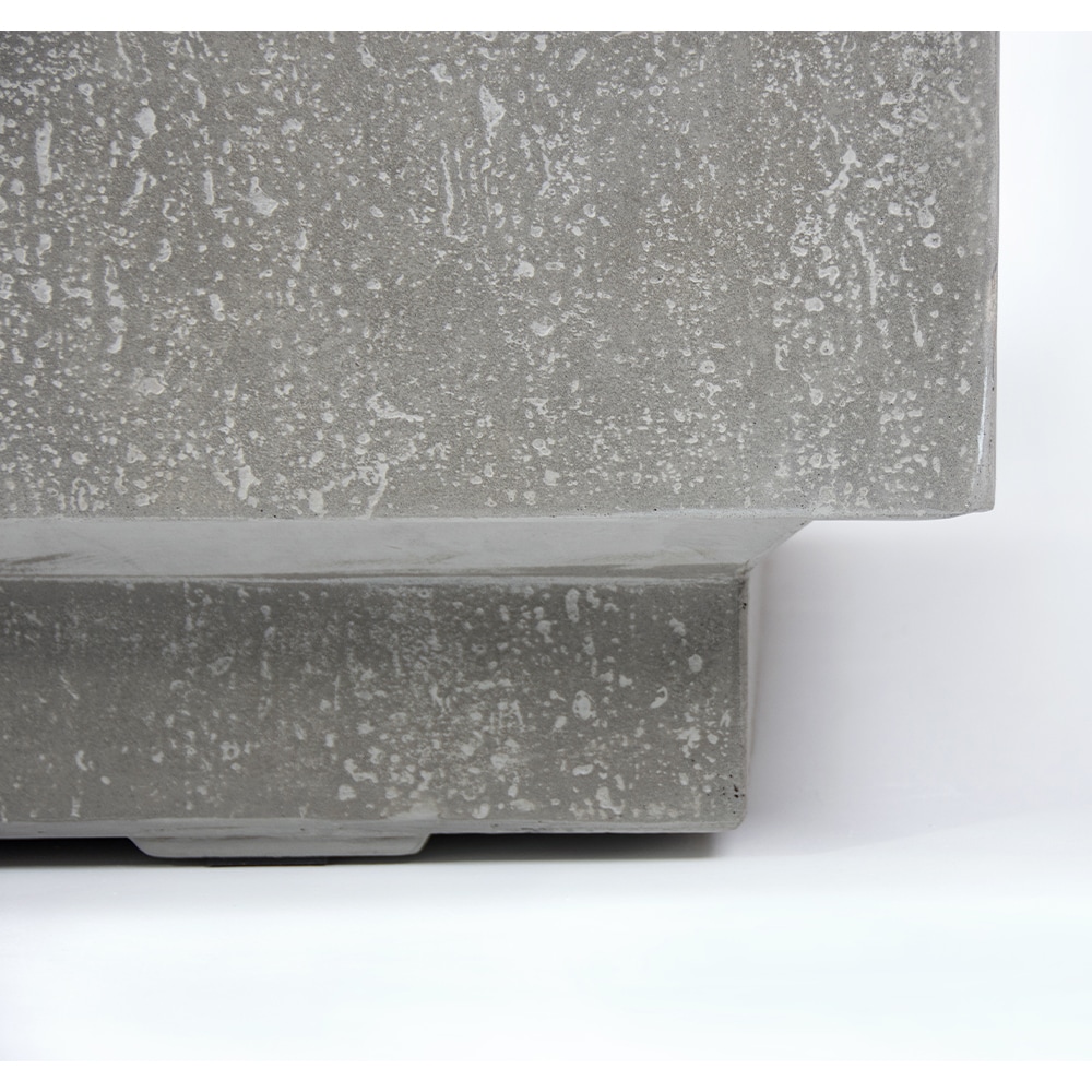 Victoria Light Grey Square Concrete Gas Fire Pit Table