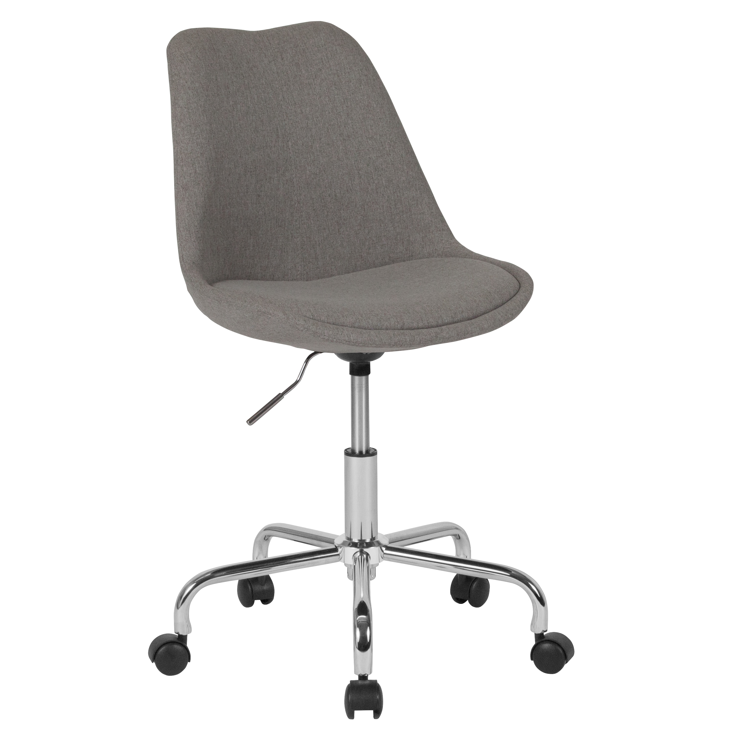 Flash Furniture 889142264767 Aurora Series Light Gray Contemporary Adjustable Height Swivel Fabric Task Chair