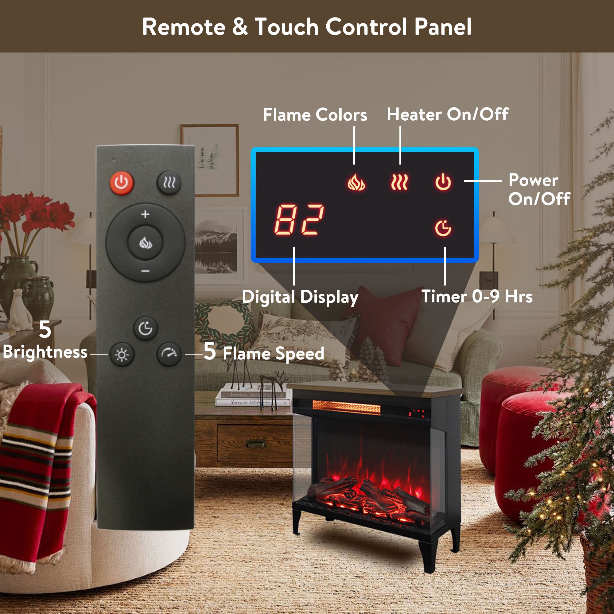 SINOFURN SYC070070BK Electric-Fireplaces - View #7