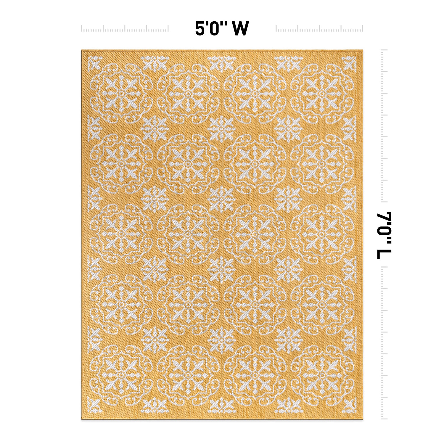 World Rug Gallery 119YELLOW5X7 rugs - View #3