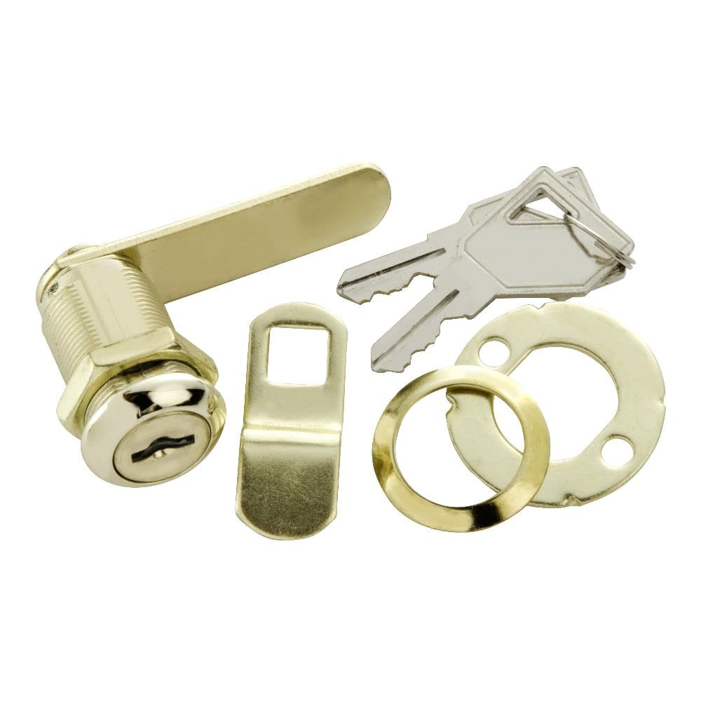Prime-Line Products U 9944 Cam Lock with 3 Cam Brass Plated Diecast 7/8-Inch