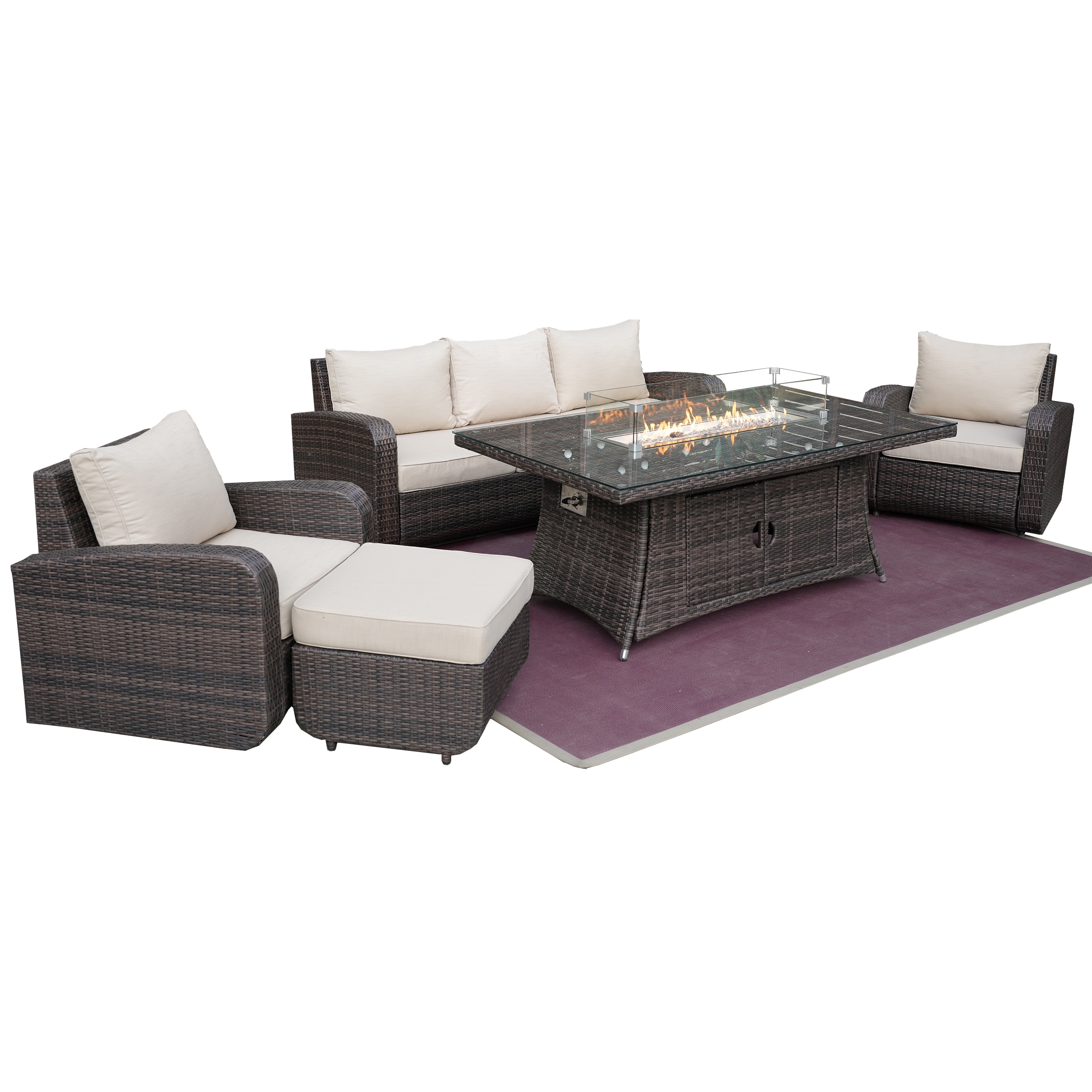 Moda Furnishings CMAG-1516R-BR 5 -Piece