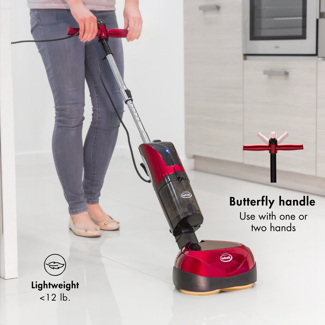 Red and Black Multi-Use Stick Floor Cleaner with HEPA Filter