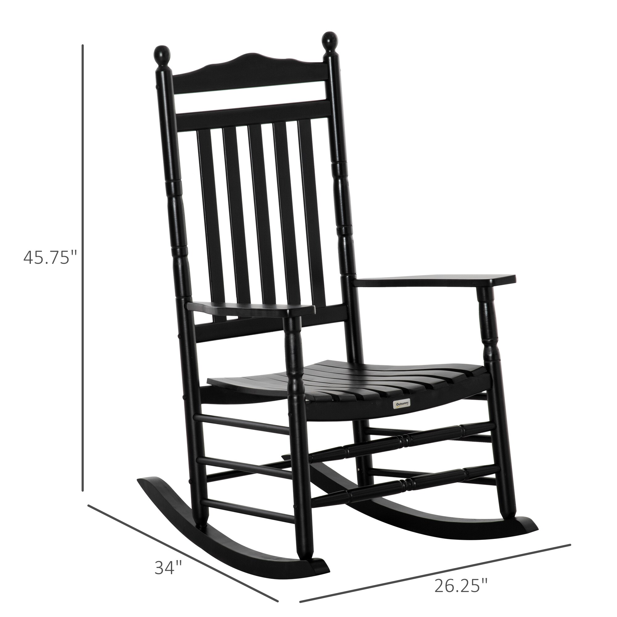 Outsunny 84B-737BK Patio-Chairs - View #3