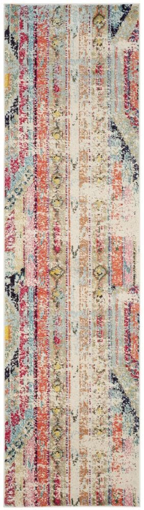 Safavieh MNC222F-210 Monaco Kolby 2 x 10 (ft) Loomed Polypropylene Multi Rectangular Indoor Distressed/Overdyed Southwestern Runner rug