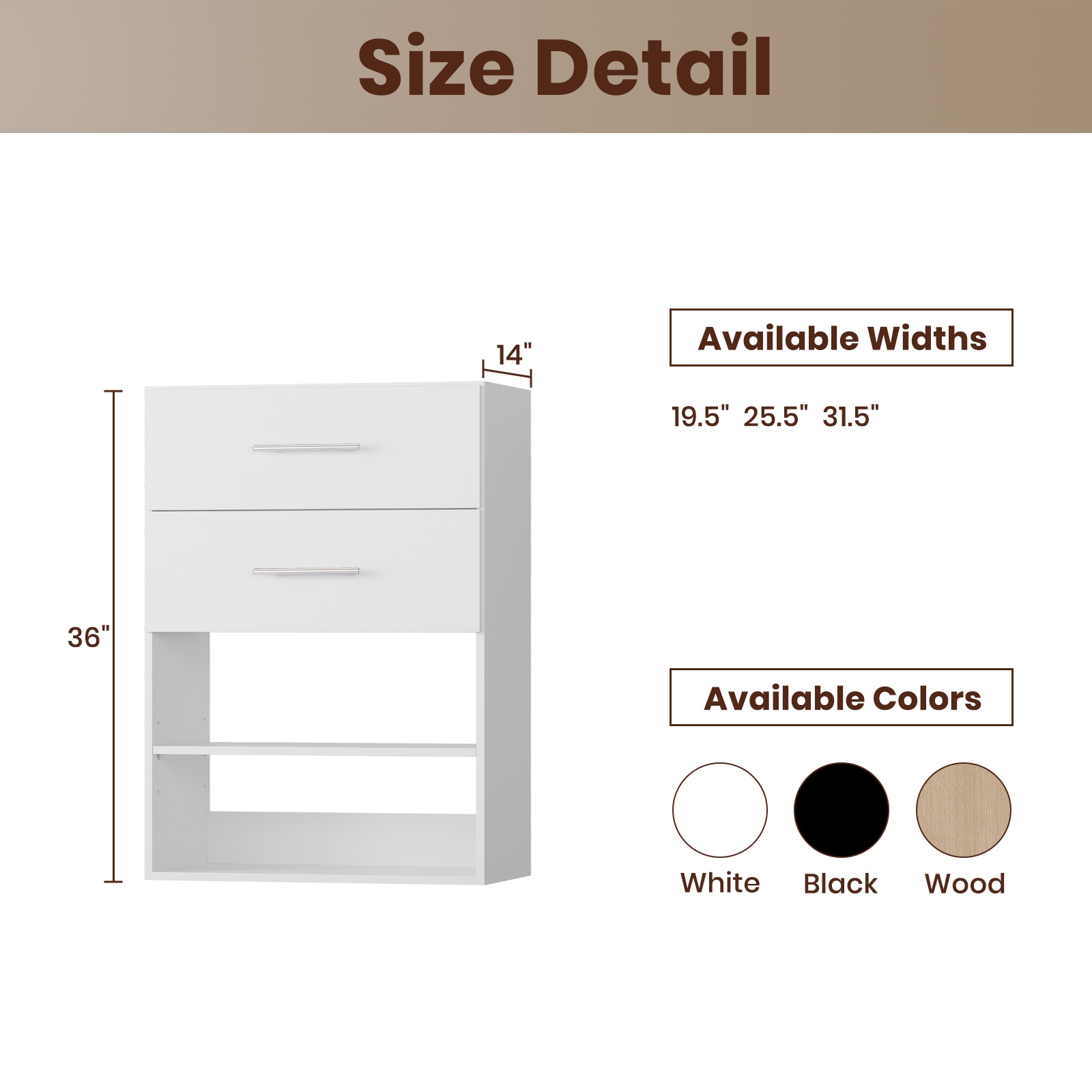 LOVMOR LO-44400055FF-SY-ZJL Wood-Closet-Shelves - View #2