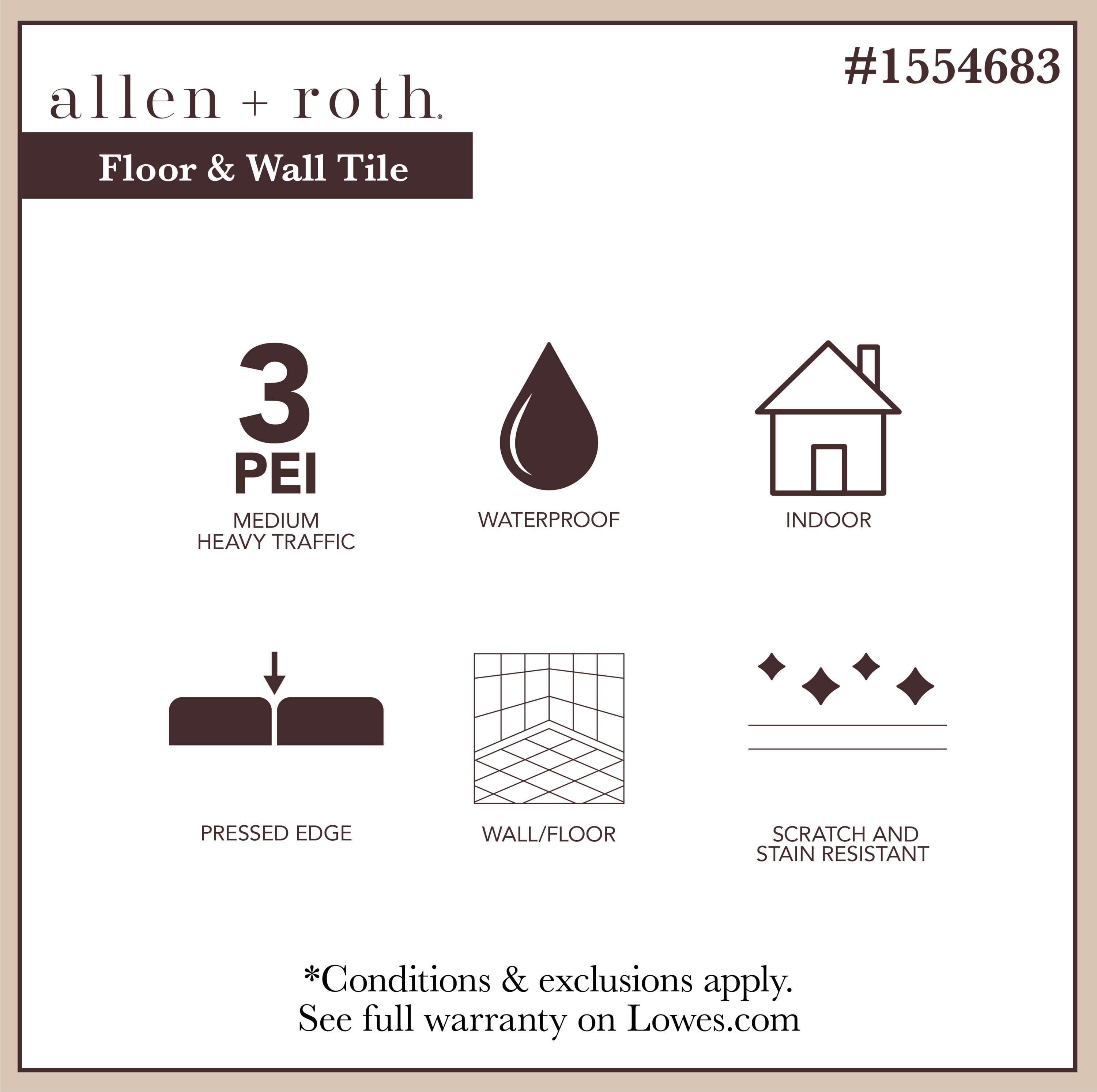 allen + roth 1554683 Wall-Trim-Accent-Tile - View #2