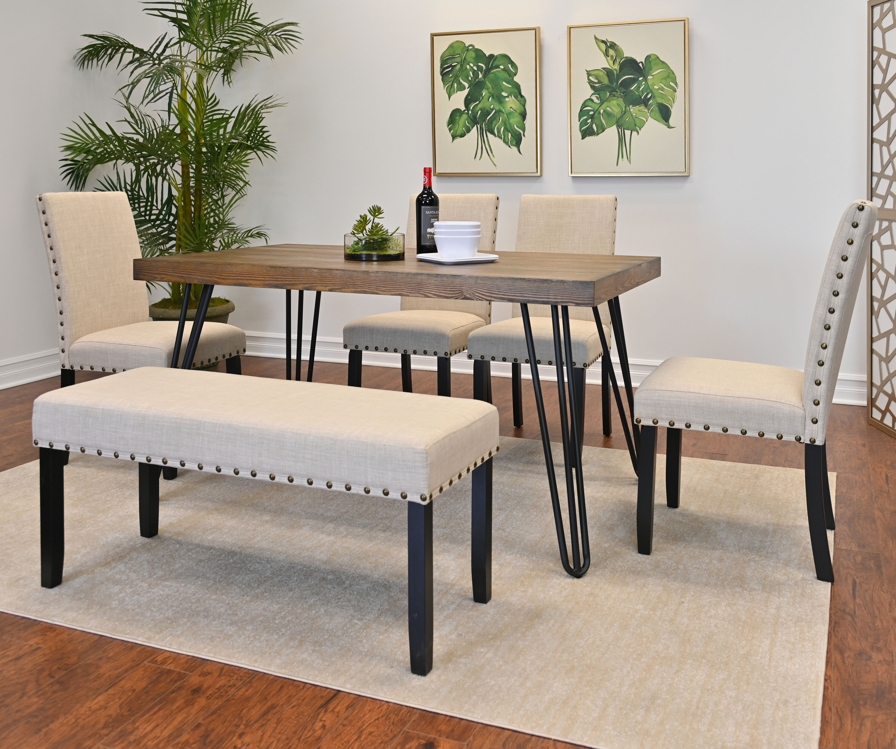 Roundhill Furniture T8741C162X2-CB162TA Dining-Sets - View #5