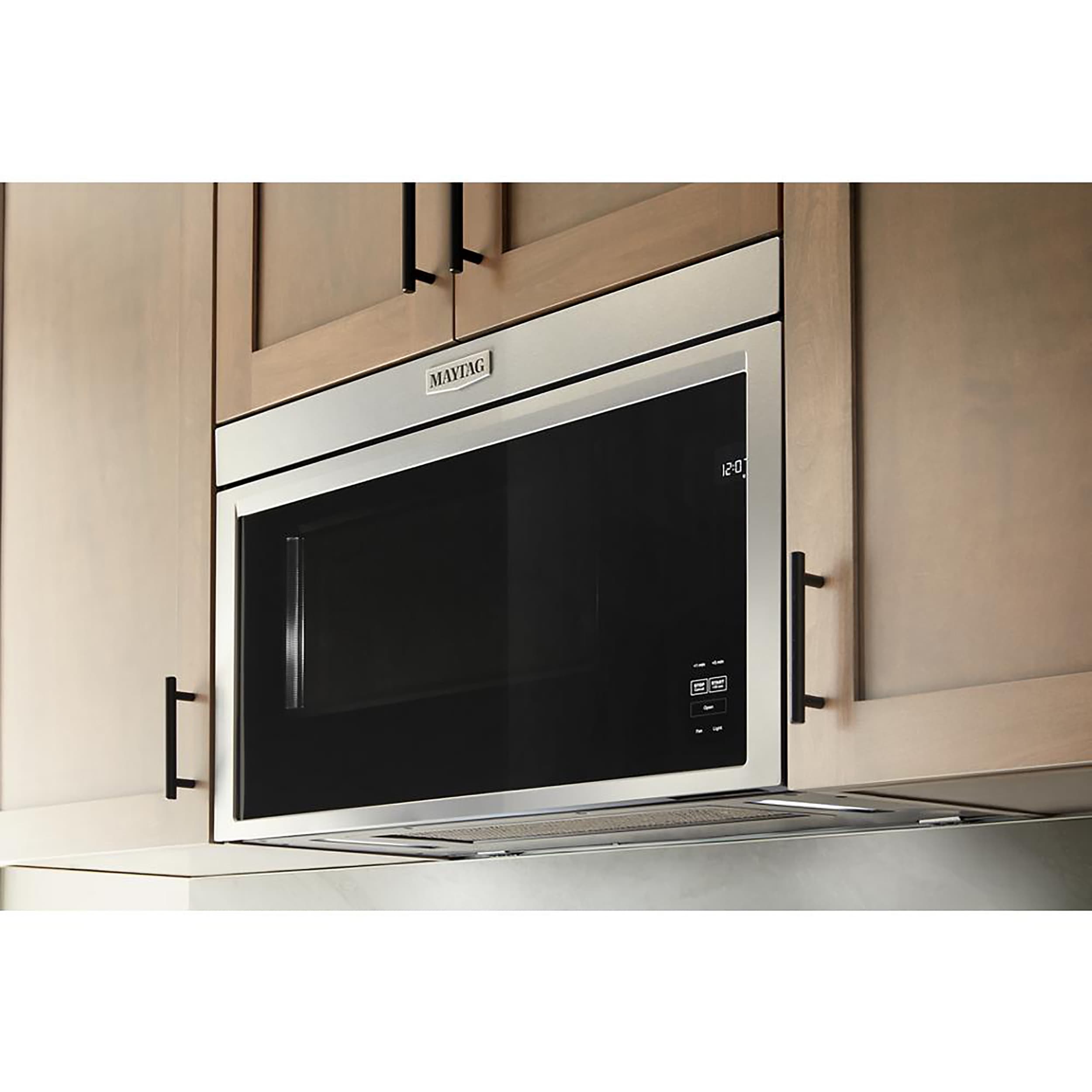 MMMF6030PB in Black by Maytag in Schenectady, NY - Over-the-Range Flush  Built-In Microwave - 1.1 Cu. Ft.