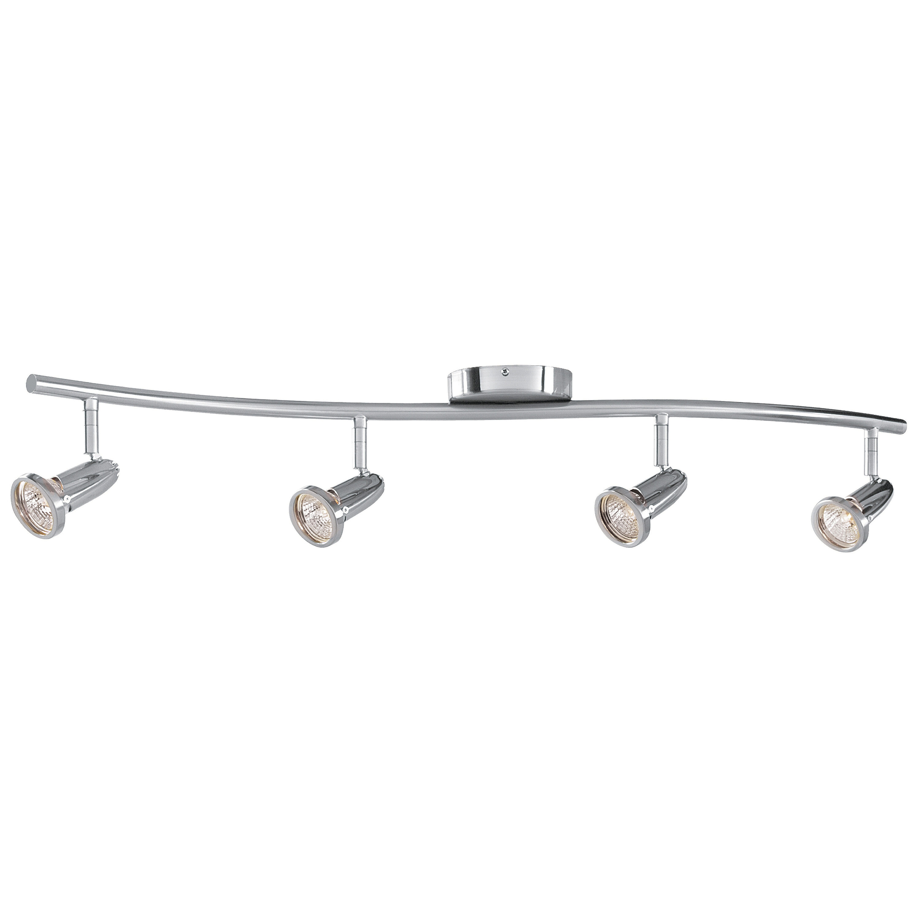 Access Lighting 52204-BS Cobra 4 -Light 33-in Brushed Steel Flush Mount Light