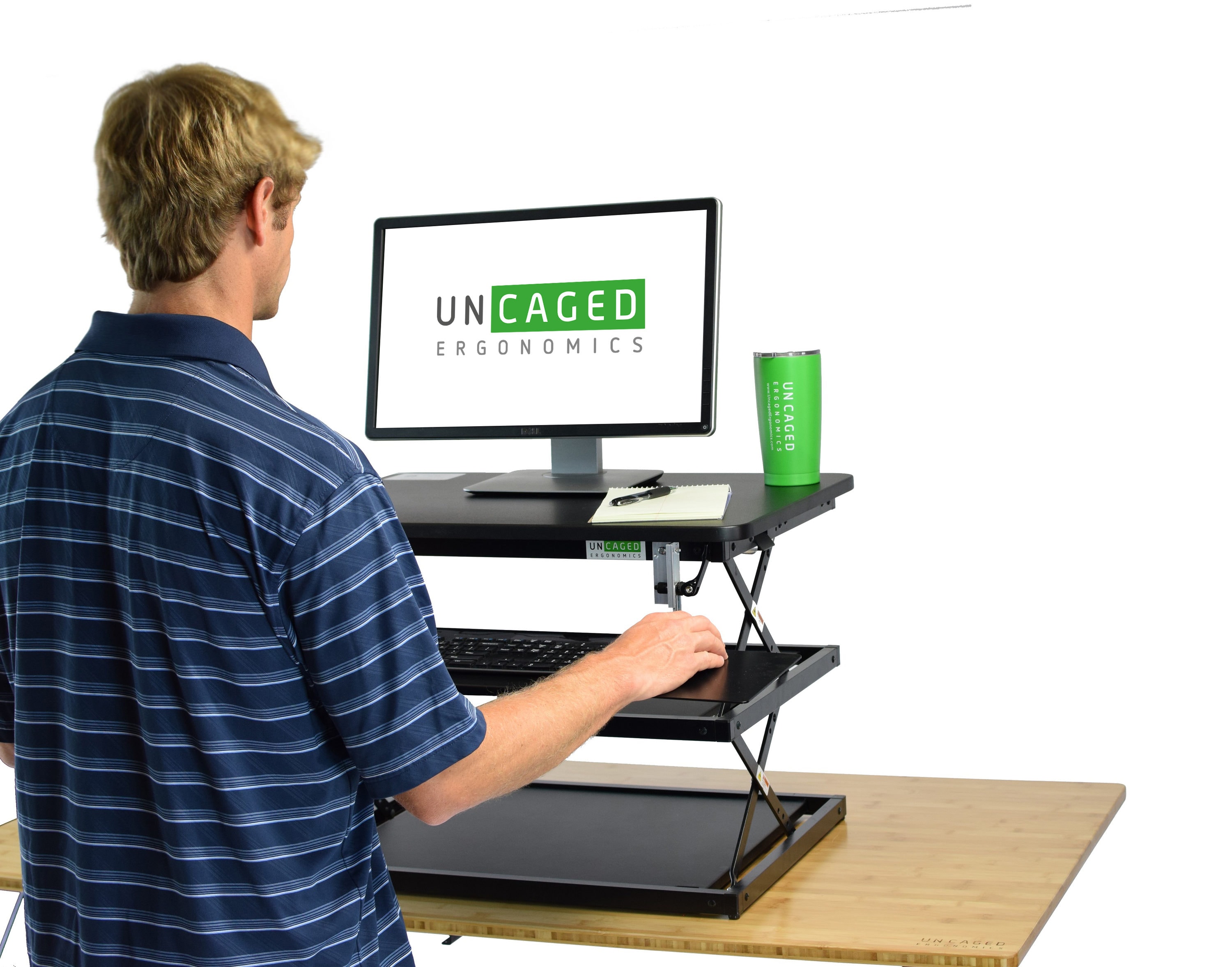 Uncaged Ergonomics CD4 Laptop Standing Desk Riser - Adjustable