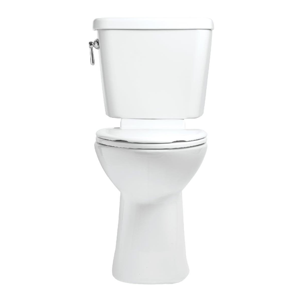 Vanquish White Elongated Chair Height 2-piece WaterSense Soft Close Toilet 12-in Rough-In 1.28-GPF | - Mansfield 5988CTK