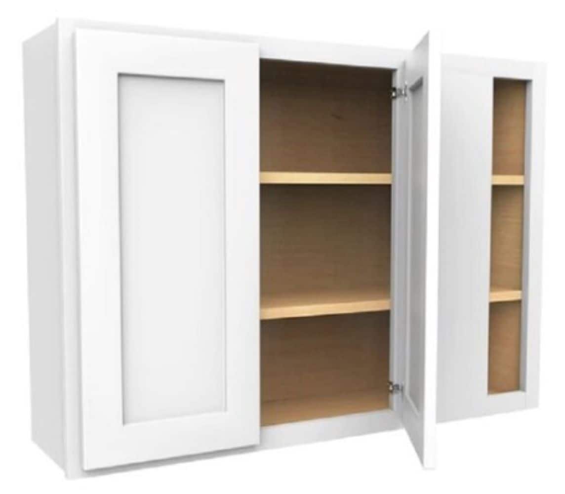 RELIABILT Parkstone 42-in W x 30-in H x 12-in D White Blind Wall Fully Assembled Plywood Cabinet (Shaker Door Style)