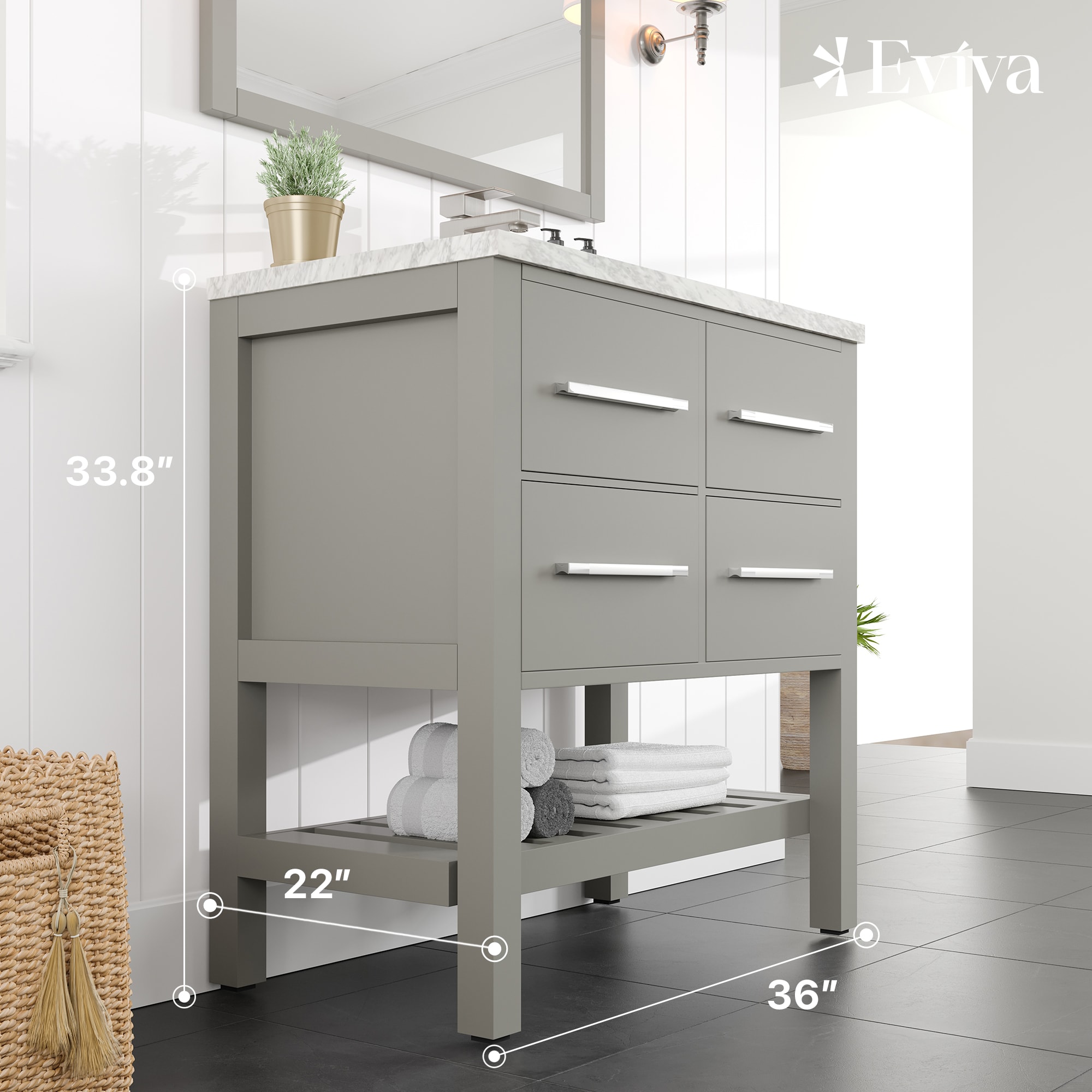Eviva EVVN503-36GR Bath-Vanity-Combo - View #2
