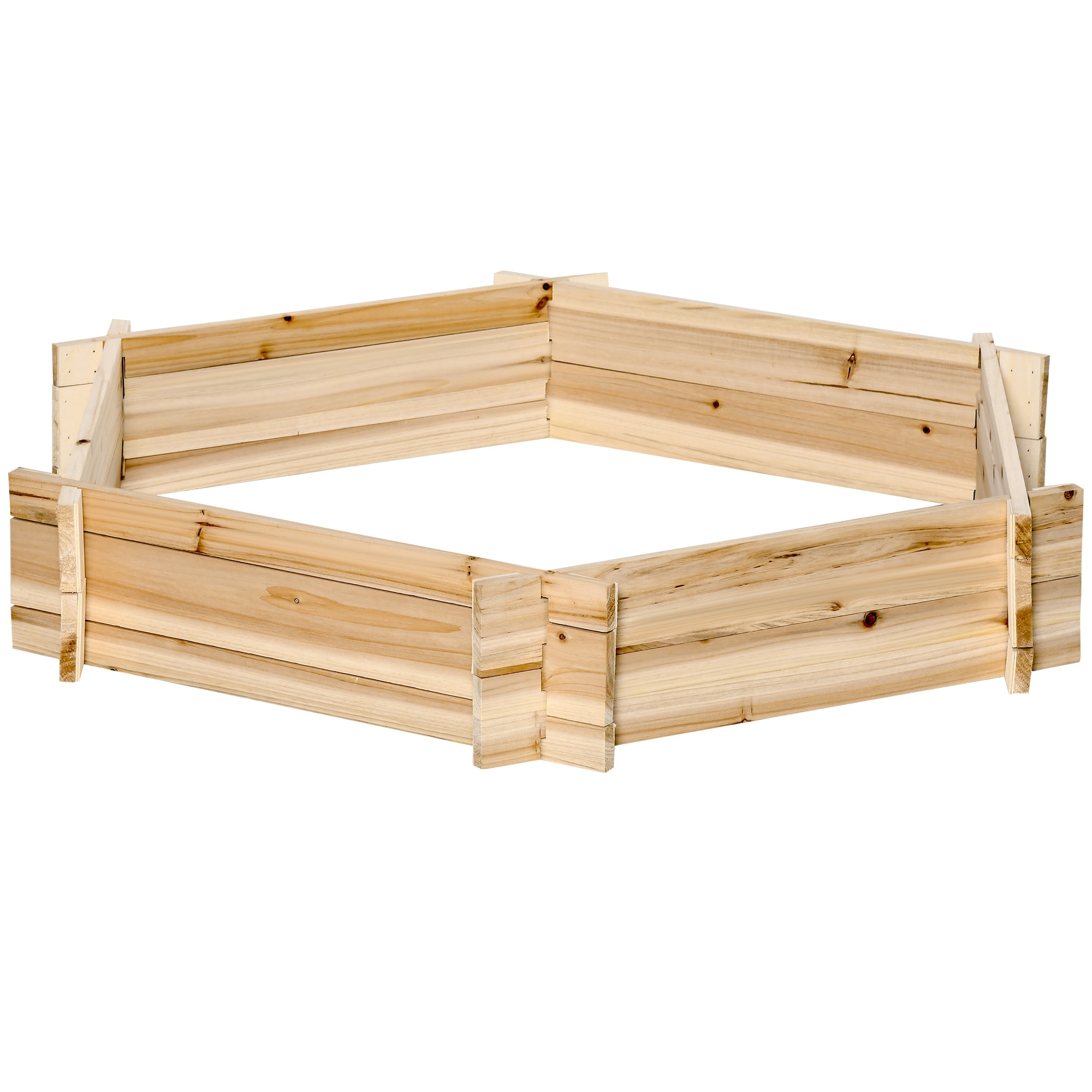 Damerin W216RA 36.25-in W x 39.25-in L x 6.25-in H Natural Wood Raised Garden Bed