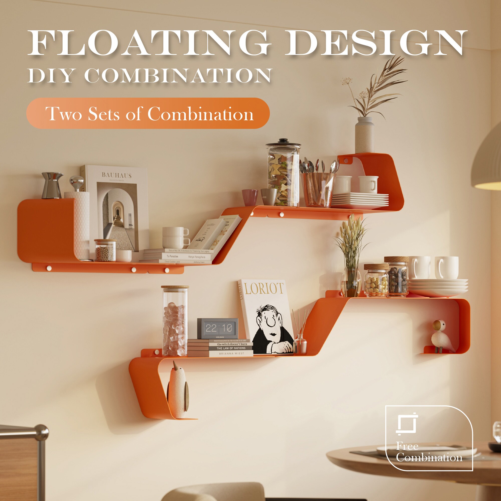 Sttoraboks FS-M001-ORANGE-LS Wall-Mounted-Shelving - View #11