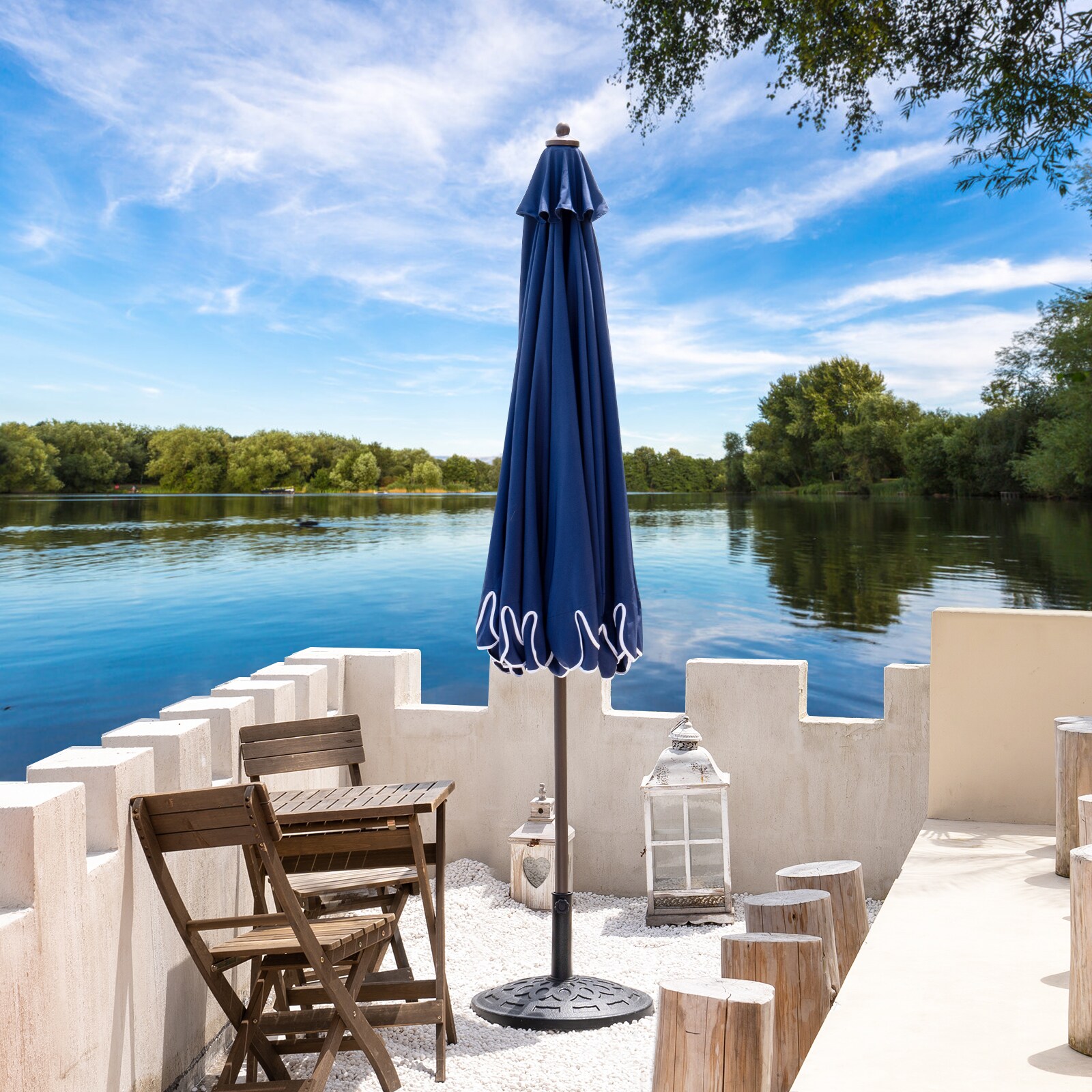 GARSING 9FT-SKIRT -NAVY BLUE Umbrellas-2 - View #6