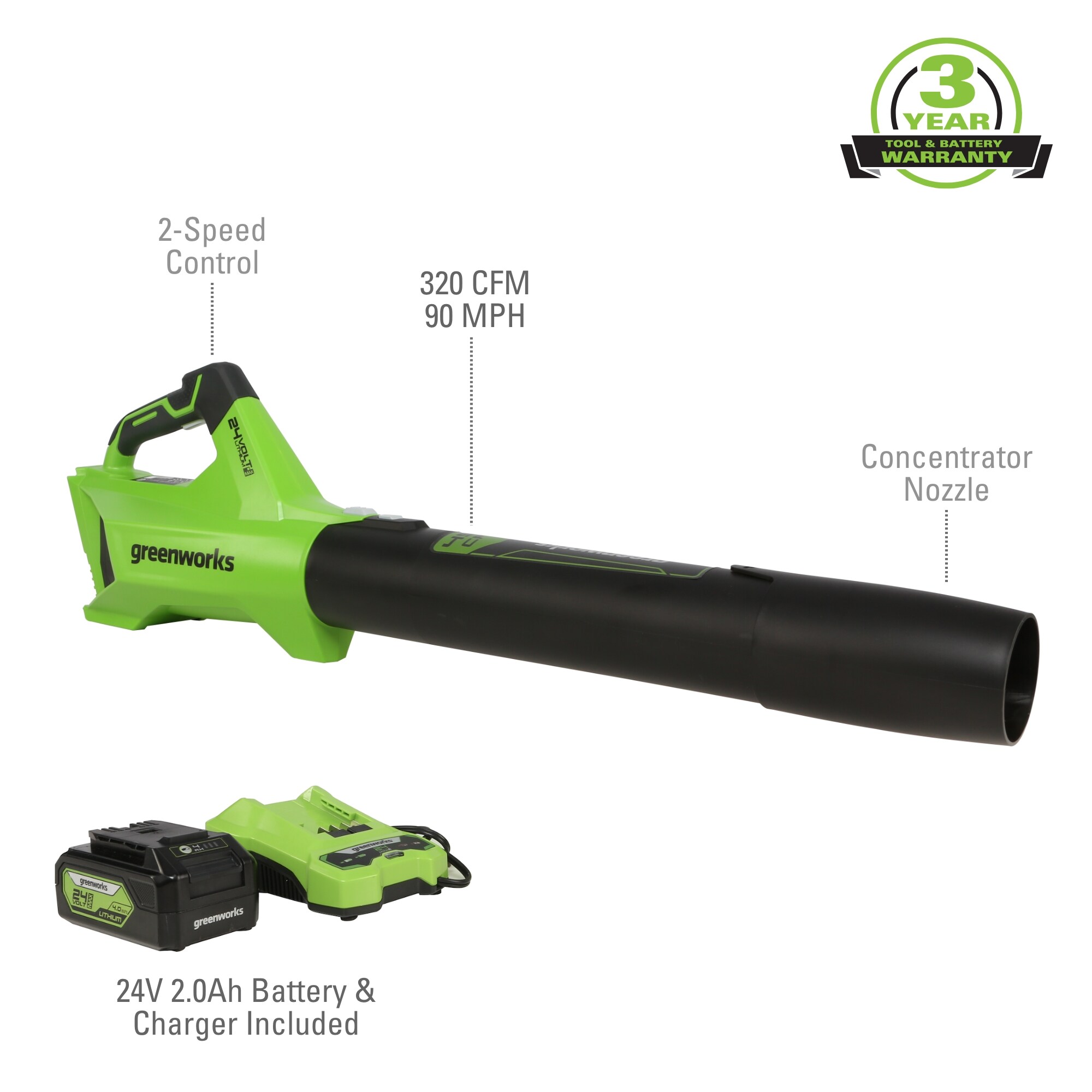 Greenworks 24-volt 320-CFM 90-MPH Battery Handheld Leaf Blower 2 Ah (Battery and Charger Included) BL24B212 simolary.com 18 Greenworks 24-volt 320-CFM 90-MPH Battery Handheld Leaf Blower 2 Ah (Battery and Charger Included) BL24B212 Simolary simolary.com 18