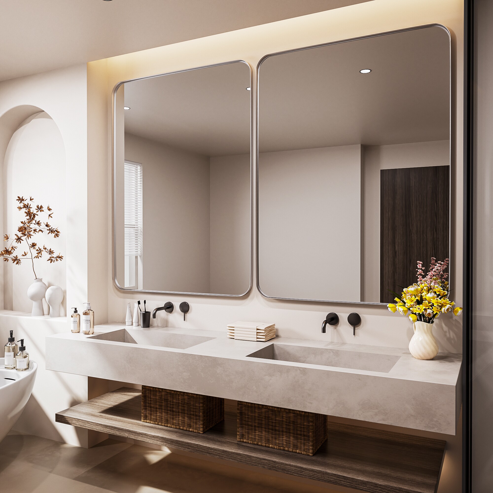 LOVMOR Y-TM4836-S Framed-Bath-Mirrors - View #4