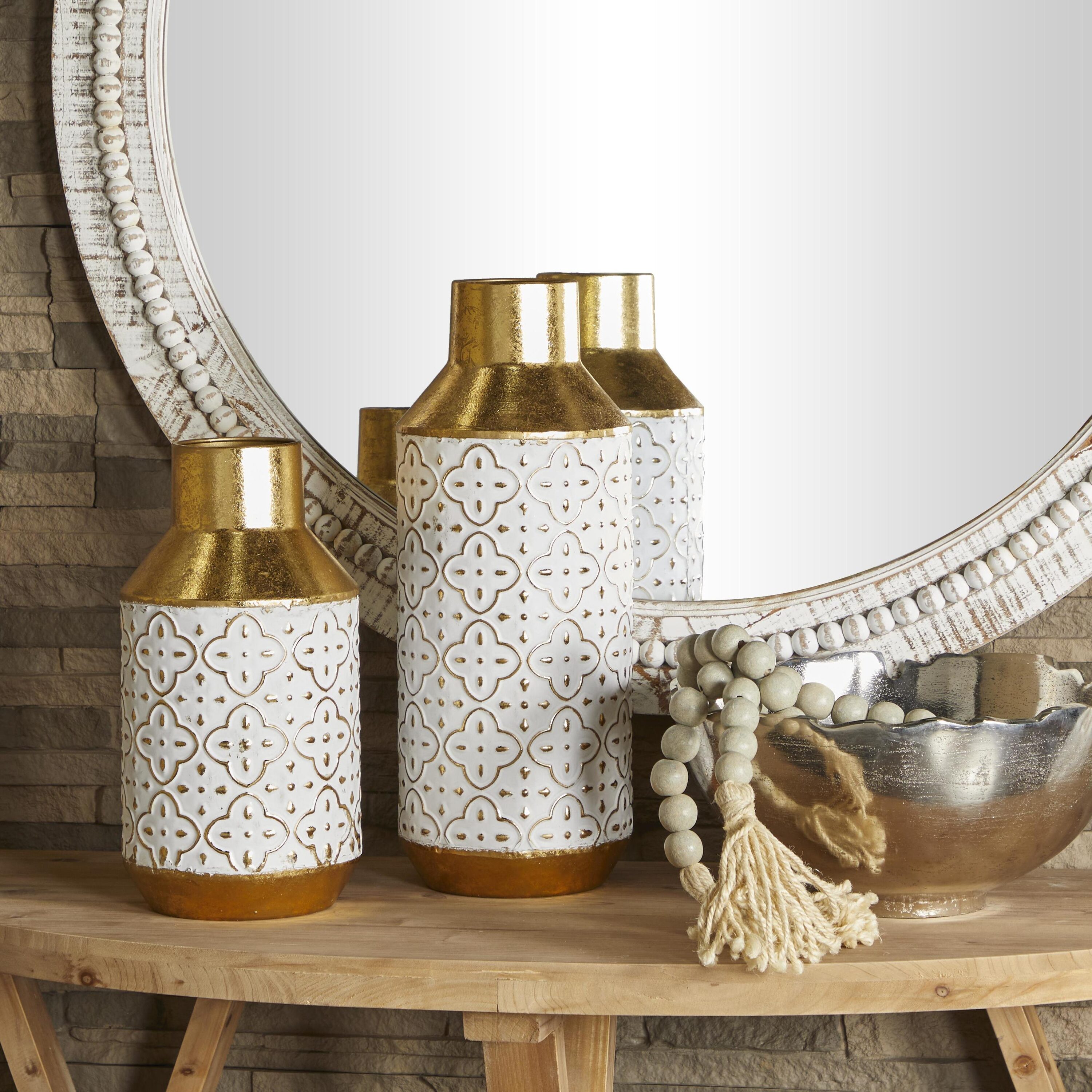 Grayson Lane 32988 2 -Pack Gold Metal Modern Vase