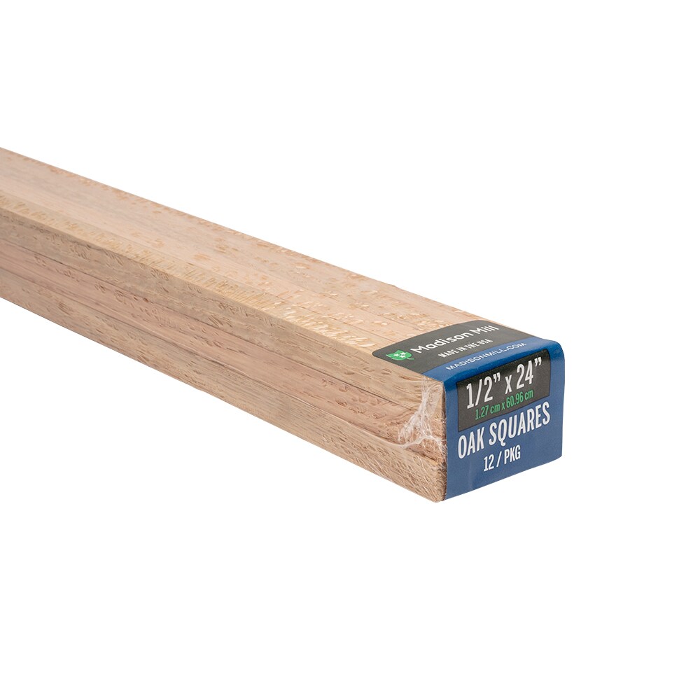 Madison Mill 12-Pack 0.5-in dia x 24-in L SquareOak Dowel in the Dowels ...