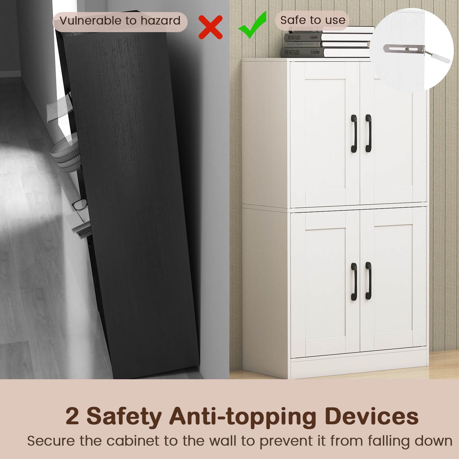 Costway CSHY003251 Utility-Storage-Cabinets - View #7