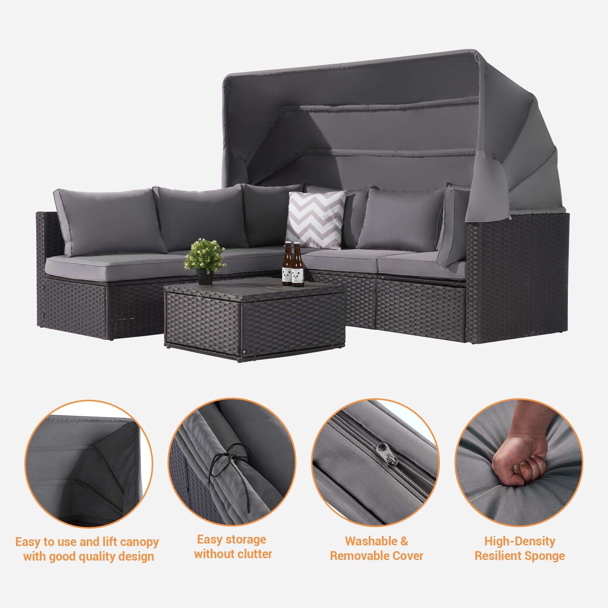 SANSTAR L-WS-LP3-LY Patio-Conversation-Sets - View #5