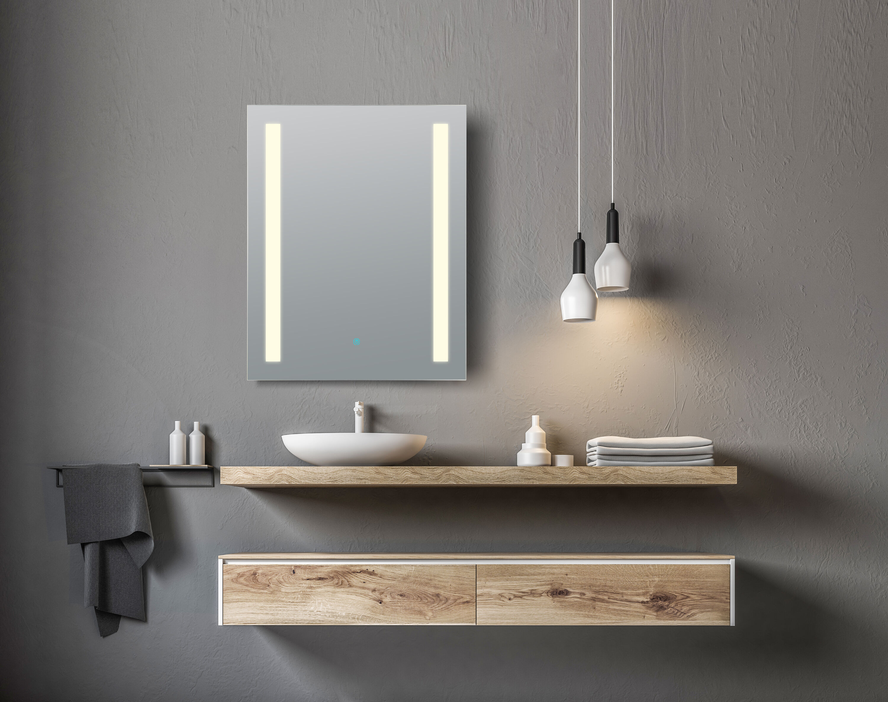 ANZZI BA-LMDFV002WH Framed-Bath-Mirrors - View #10