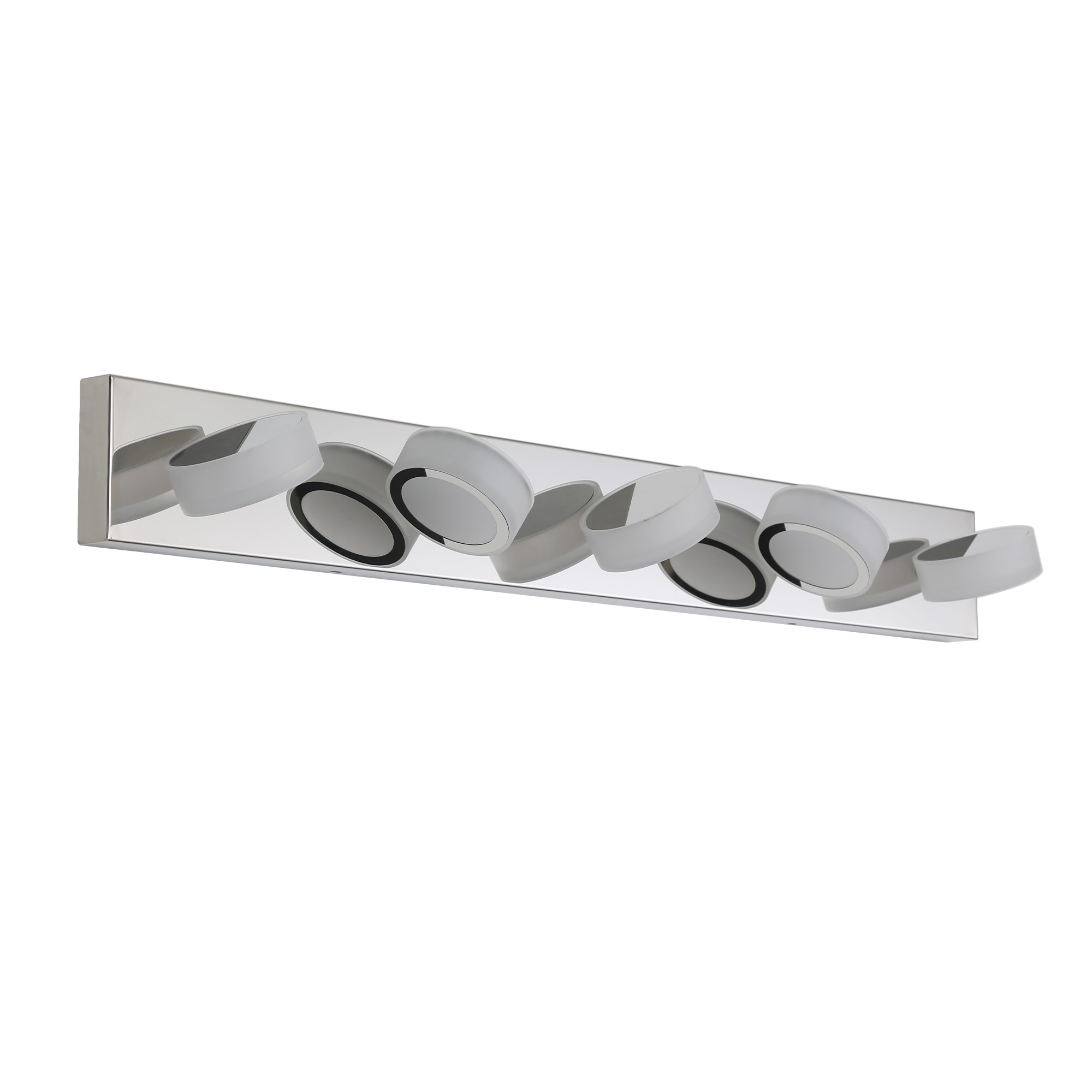 AAZJ LED Vanity Light 37-in 5 Light Chrome Integrated LED Modern/contemporary Bathroom Vanity light