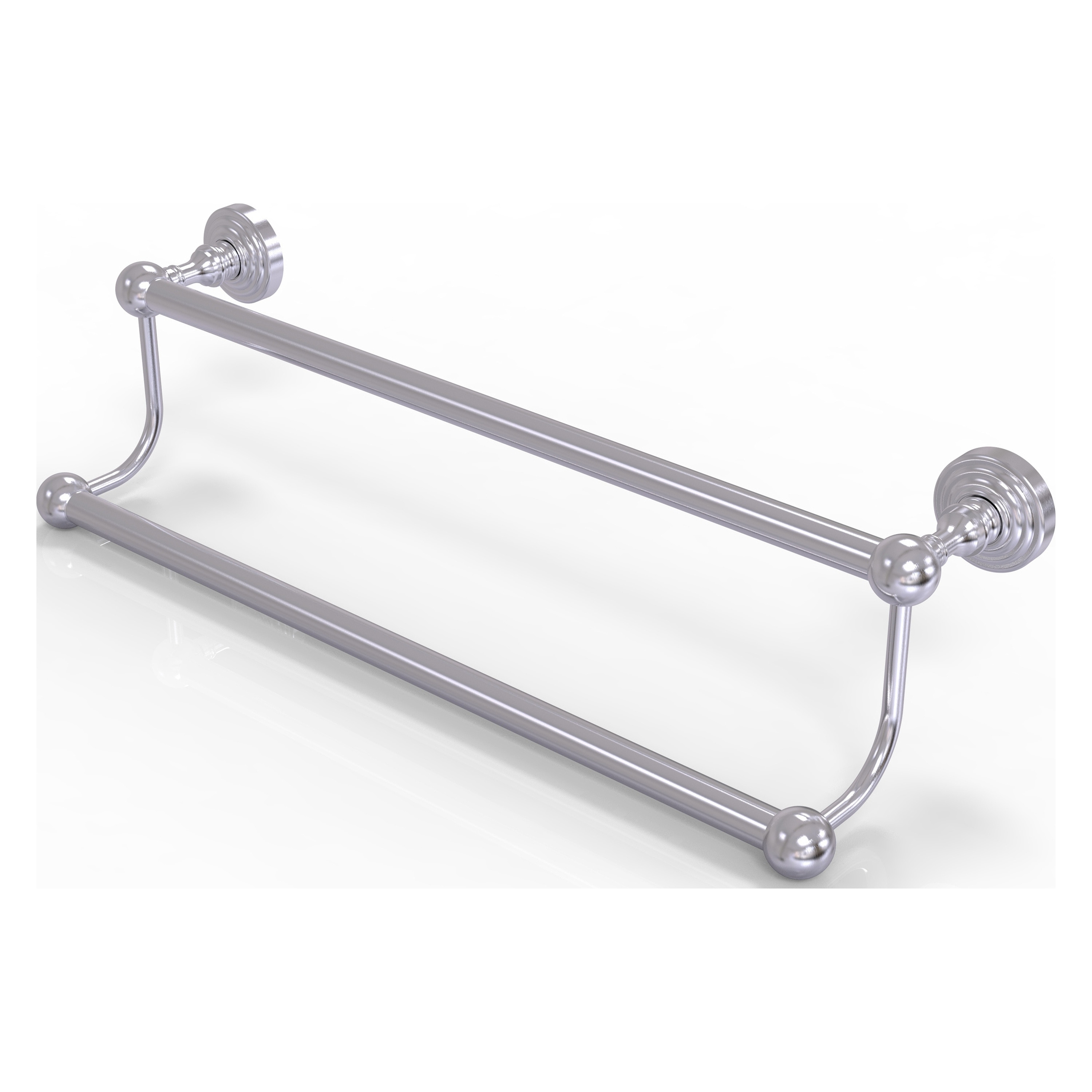 Allied Brass WP-72/24-SCH Waverly Place 24-in double Satin Chrome Wall mount Double Towel Bar