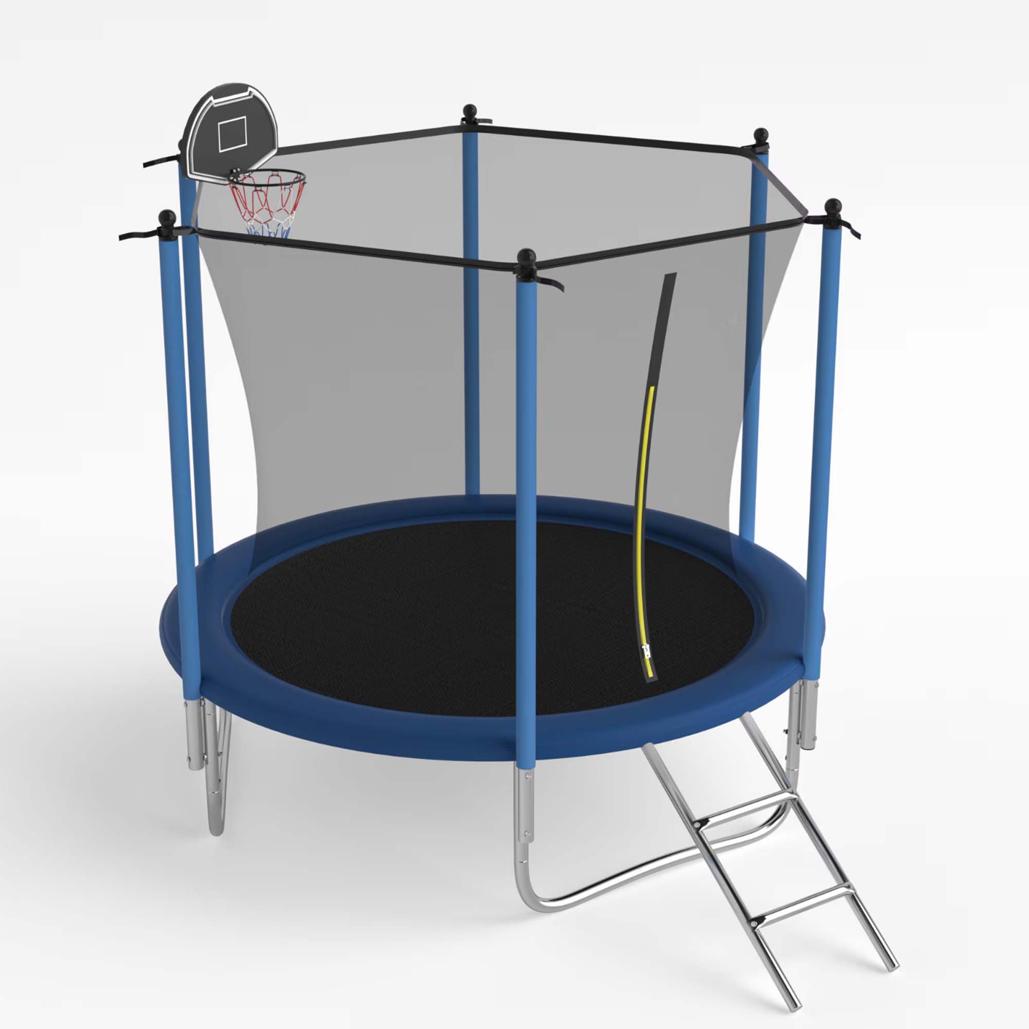 Fun Orange FUN25BC17 Outdoor Trampoline 8-ft Round Kids in Blue