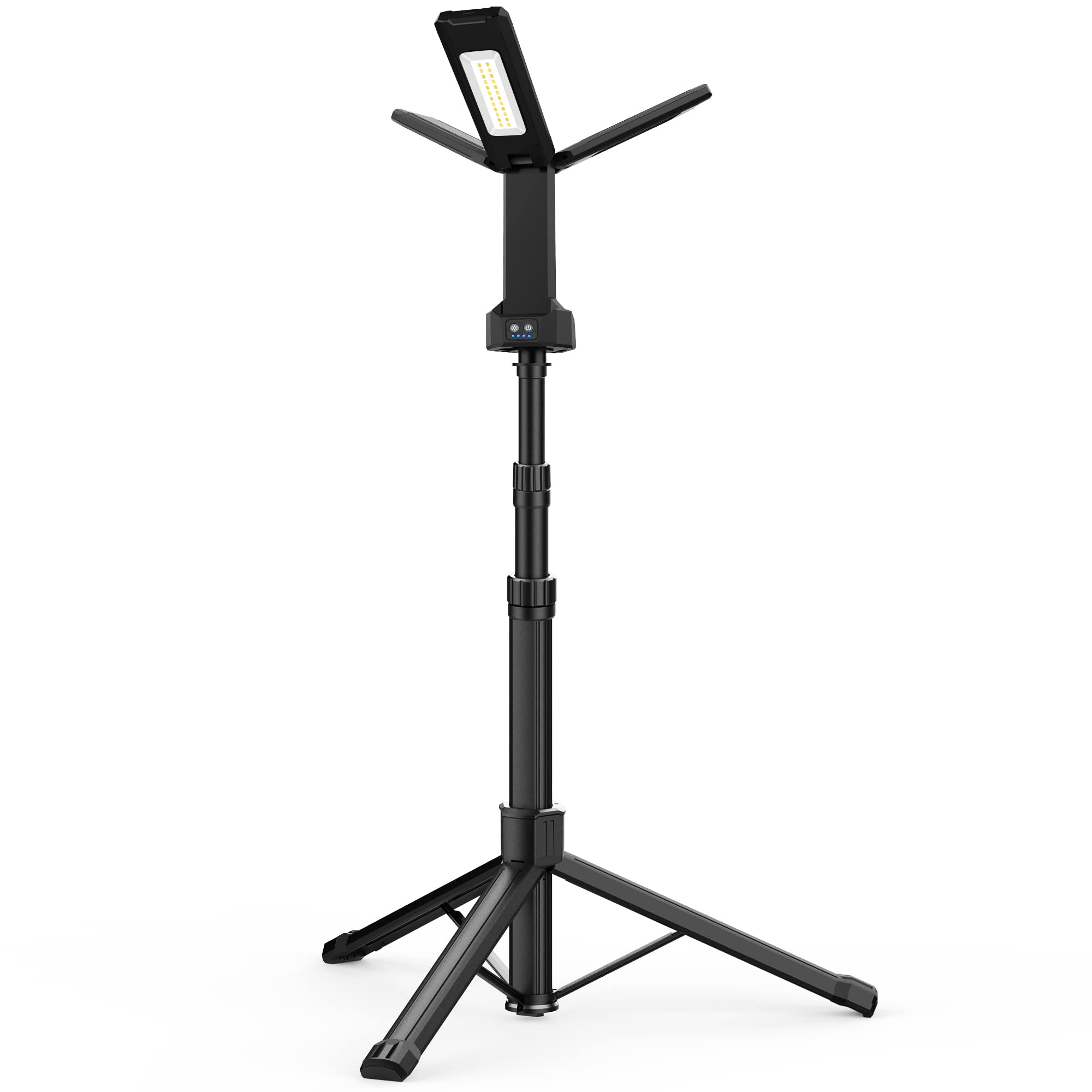 IUEST  renewable power LED Work Light with Stand Aluminum 67 Inch Portable Cordless Work Light 8AH power cell 500 1500 2500 Lumen 4000 6500K