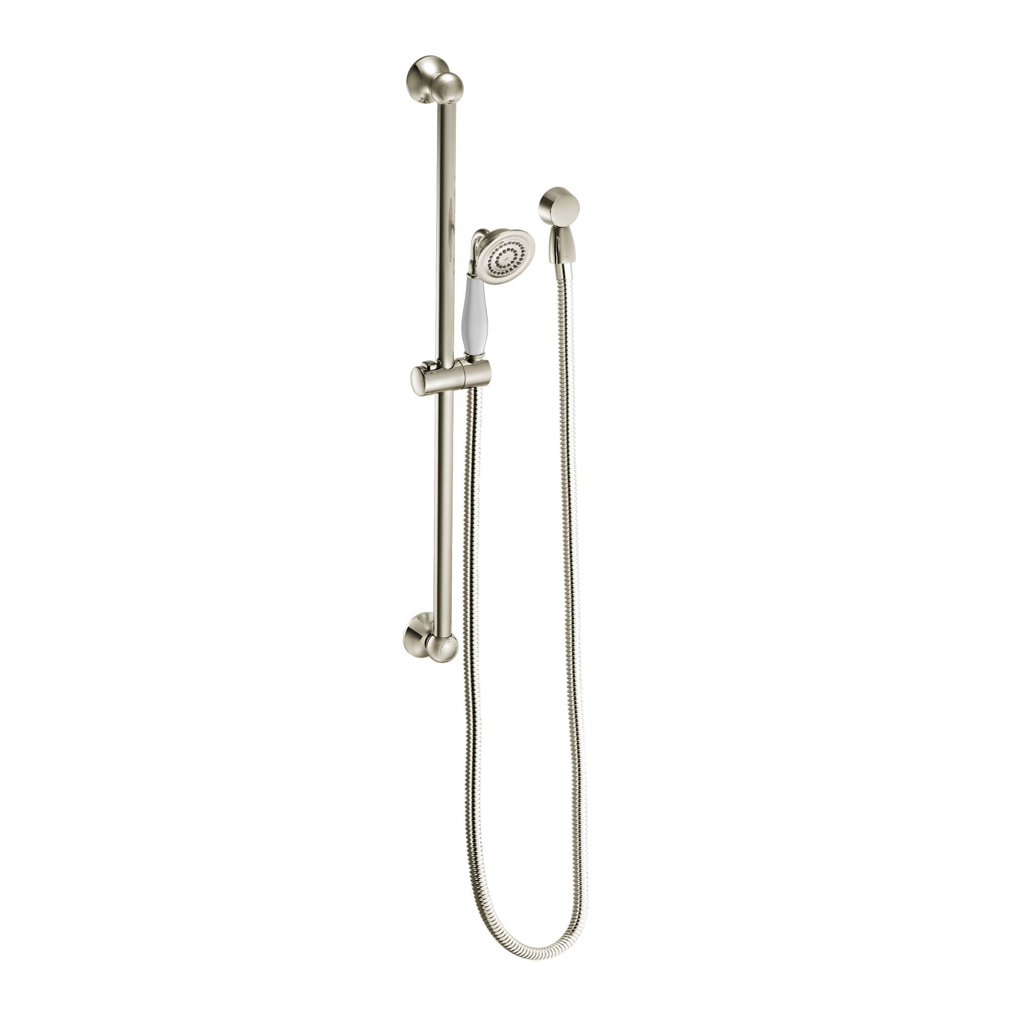 Moen S12107EPNL Weymouth 1.0 -Spray Nickel 3.375-in Round Handheld Shower Head 1.75 GPM