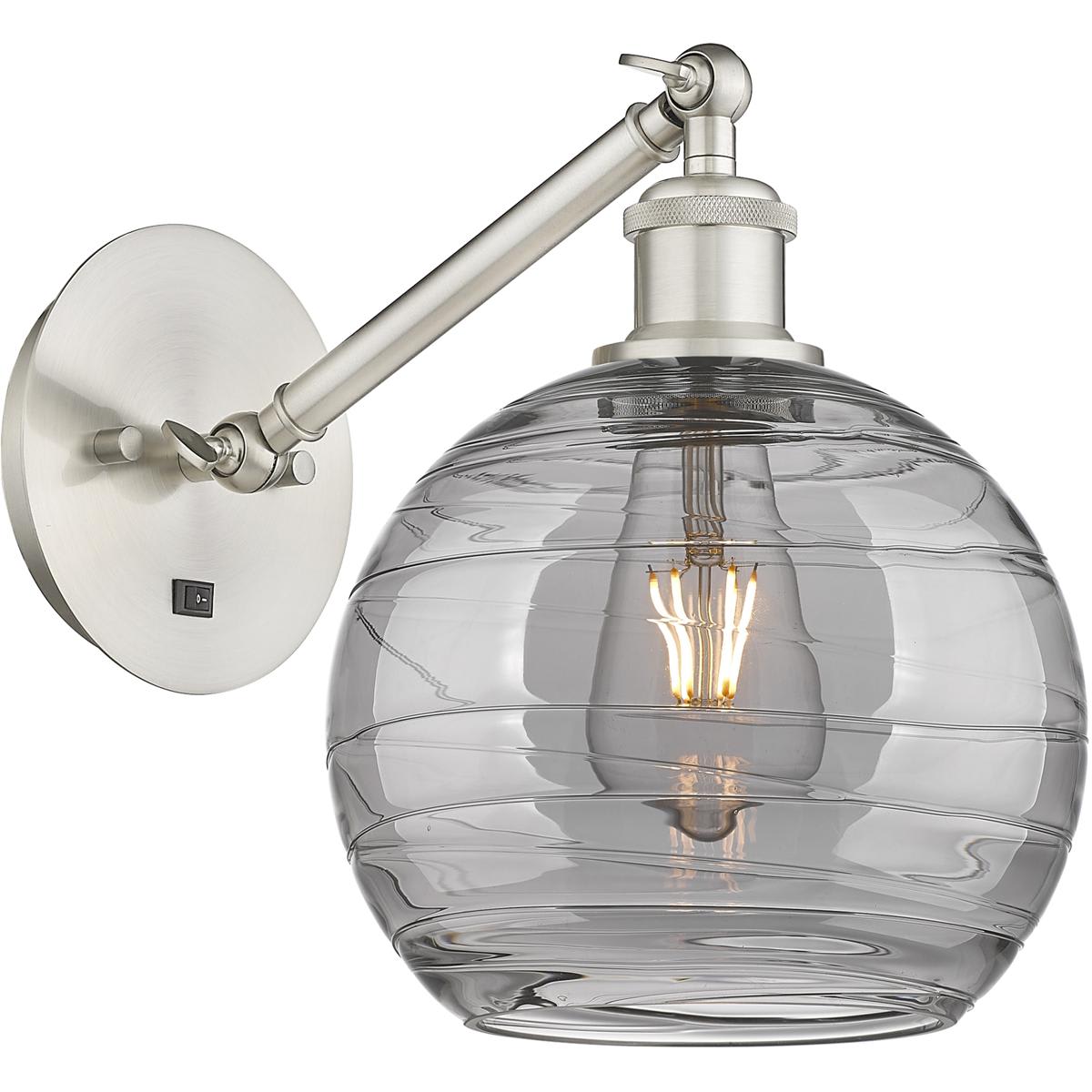 Innovations Lighting - 317-1W-SN-G1213-8SM Ballston Athens Deco Swirl Wall Sconce Brushed Satin ...