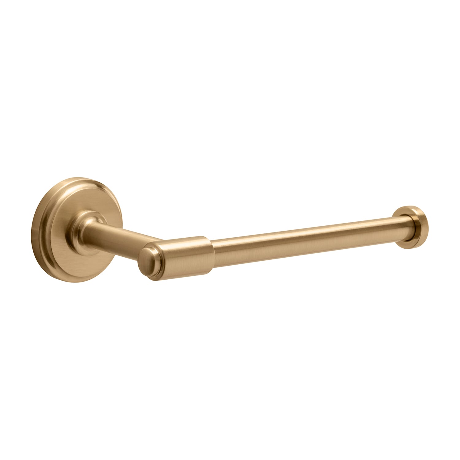Hickory Hardware H079277-CBZ Piper Champagne Bronze Wall mount Single post Toilet Paper Holder 1 -Rolls with Storage