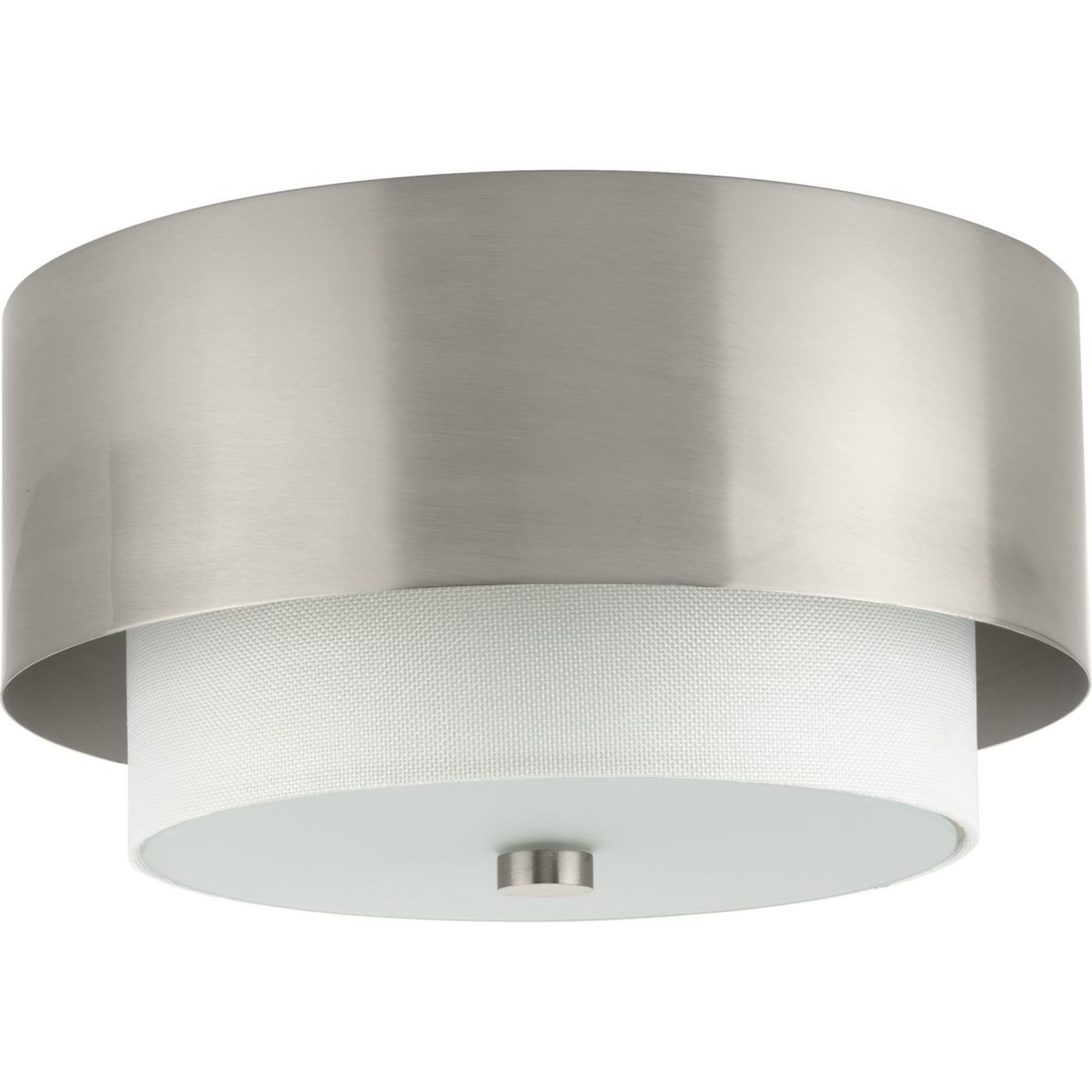 Progress Lighting P350249-009 Silva 2-Light Brushed Nickel Led Flush Mount Light
